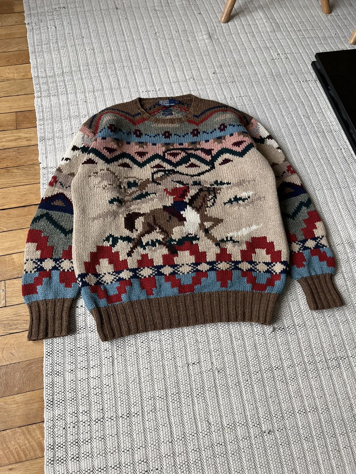 Ralph Lauren Ralph Lauren Hand Wool Western Cowboy Sweat Vintage 90s Rare Size US L / EU 52-54 / 3 - 2 Thumbnail