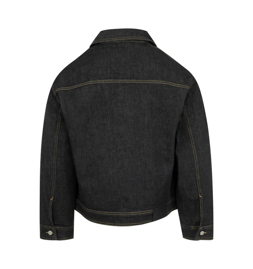 Studio Nicholson o1h1sh10525 Classic Denim Jacket in Black Size US XL / EU 56 / 4 - 2 Thumbnail