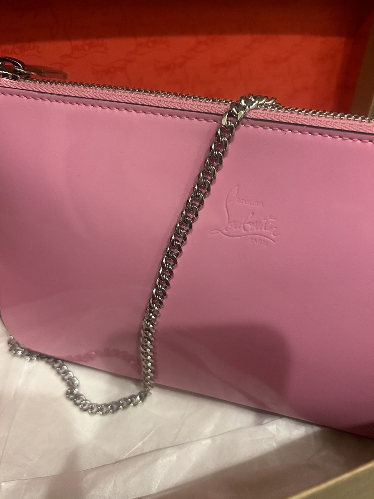 Christian Louboutin Christian Louboutin Loubila Pouch GUMMY/GUMMY w/Box & Tags Size ONE SIZE - 6 Thumbnail