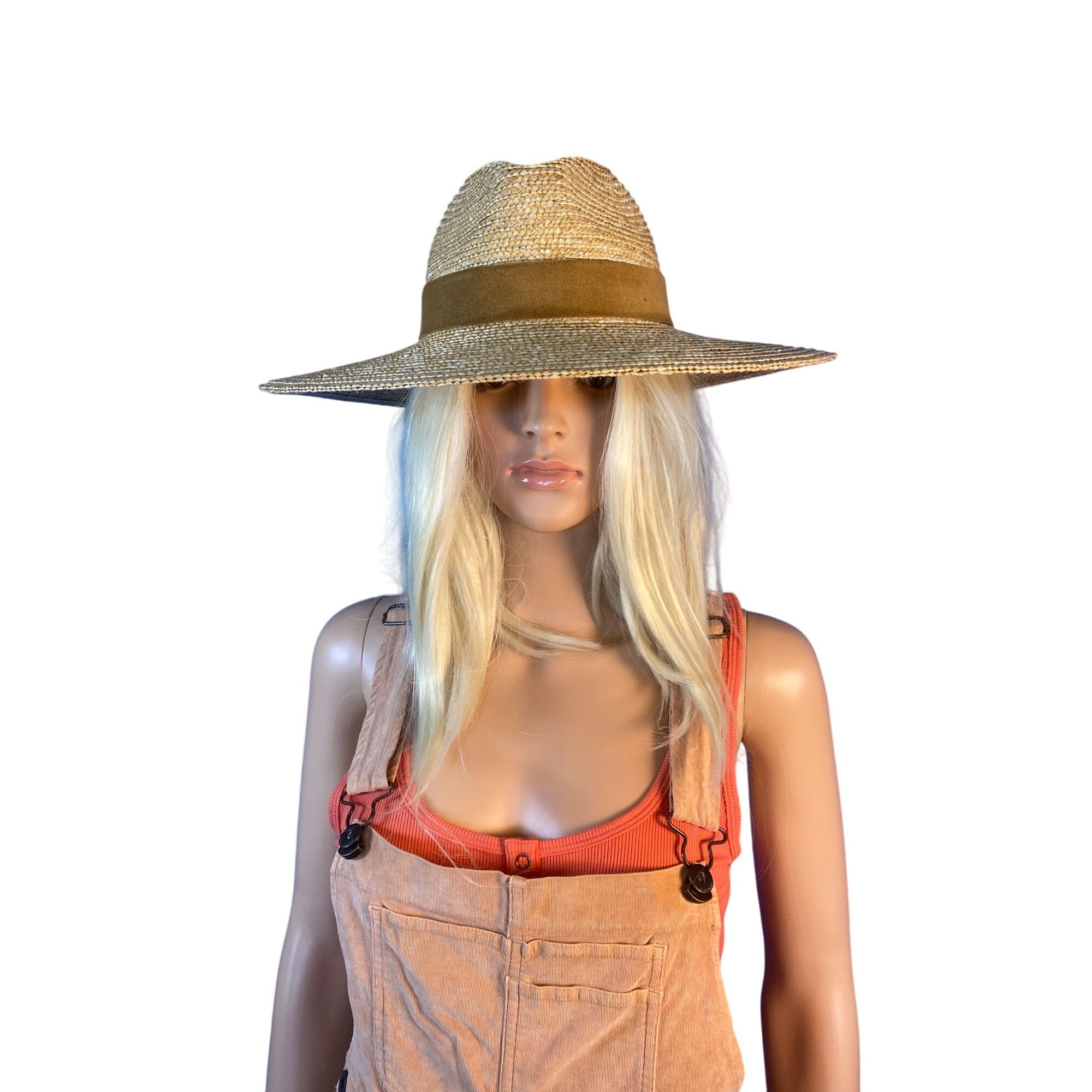 Other NWT Gigi Pip Isla Straw Fedora Hat S/M 57cm Adjustable Wide Size ONE SIZE - 11 Thumbnail