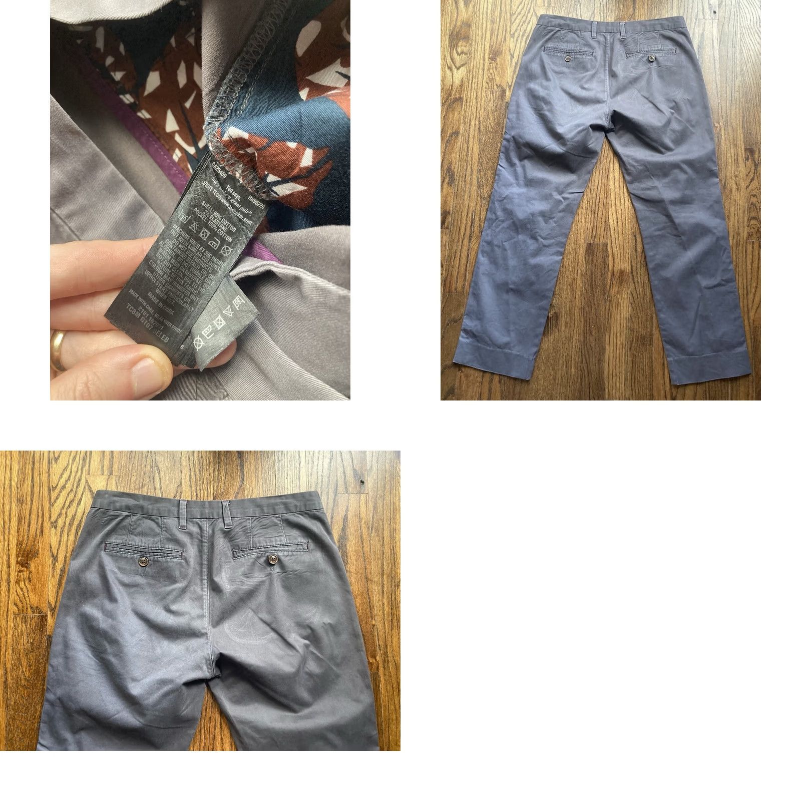 Ted Baker Ted Baker Pants Mens Gray Chino Straight Office Casual Stretch 30R Size US 30 / EU 46 - 8 Thumbnail