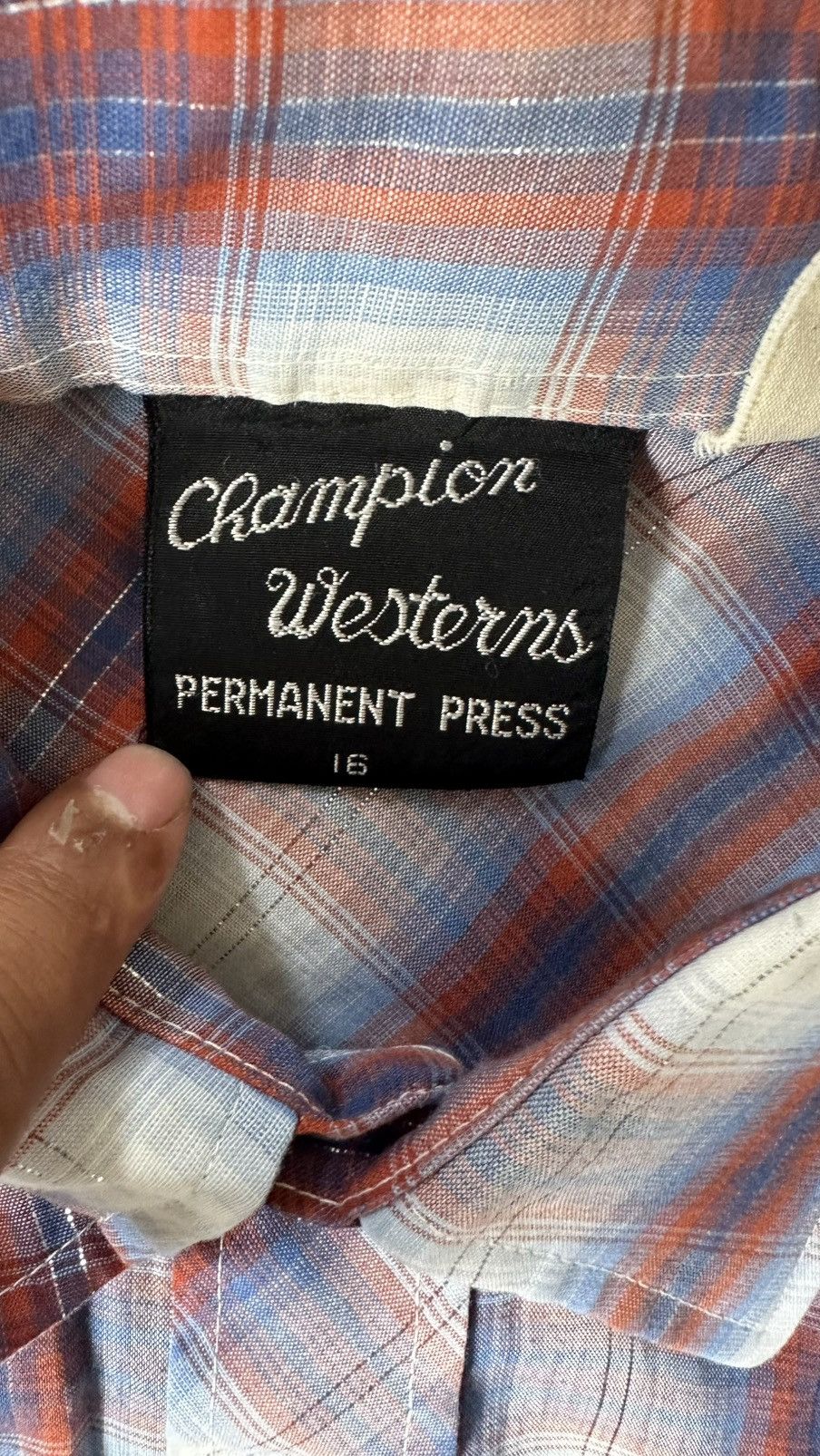 Champion VINTAGE CHAMPION WESTERN CHECKERED PEARL SNAP SHIRT Size US M / EU 48-50 / 2 - 7 Thumbnail