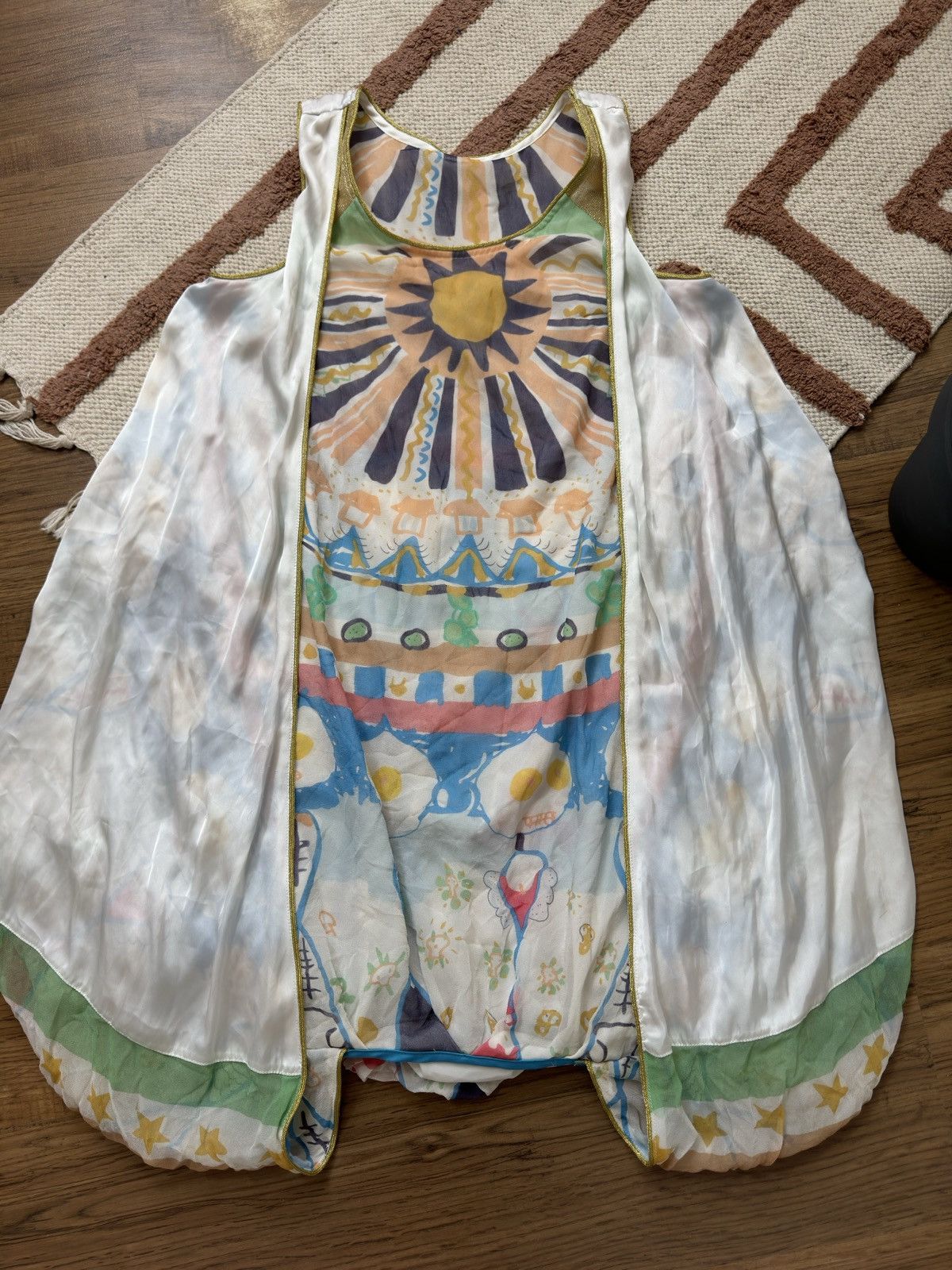 Vintage VINTAGE BALLON PRINTED MESH DRESS Size XS / US 0-2 / IT 36-38 - 5 Thumbnail