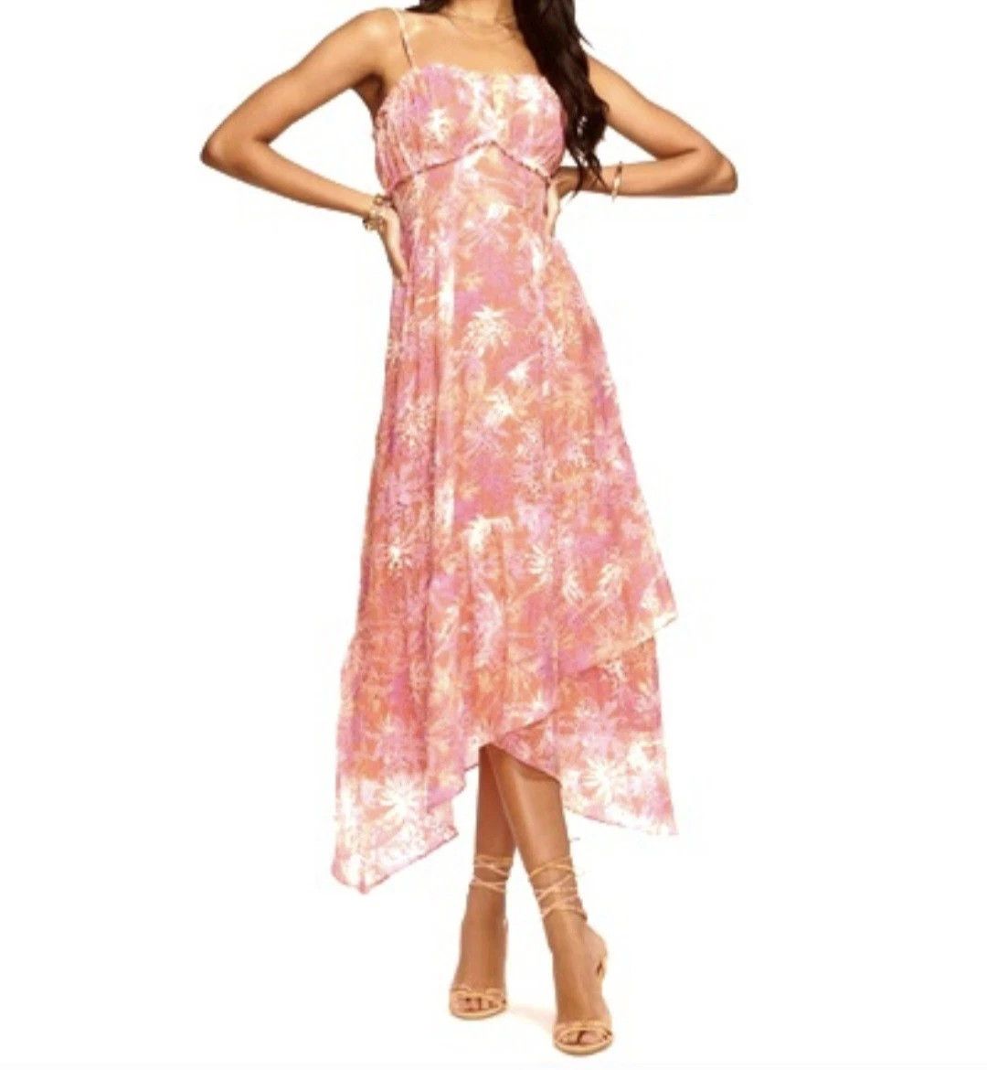 Ramy Brook Aya Guava Burnout Dress Colorful Party Prom Spring Summer Size XXS / US 00 / IT 34 - 1 Thumbnail
