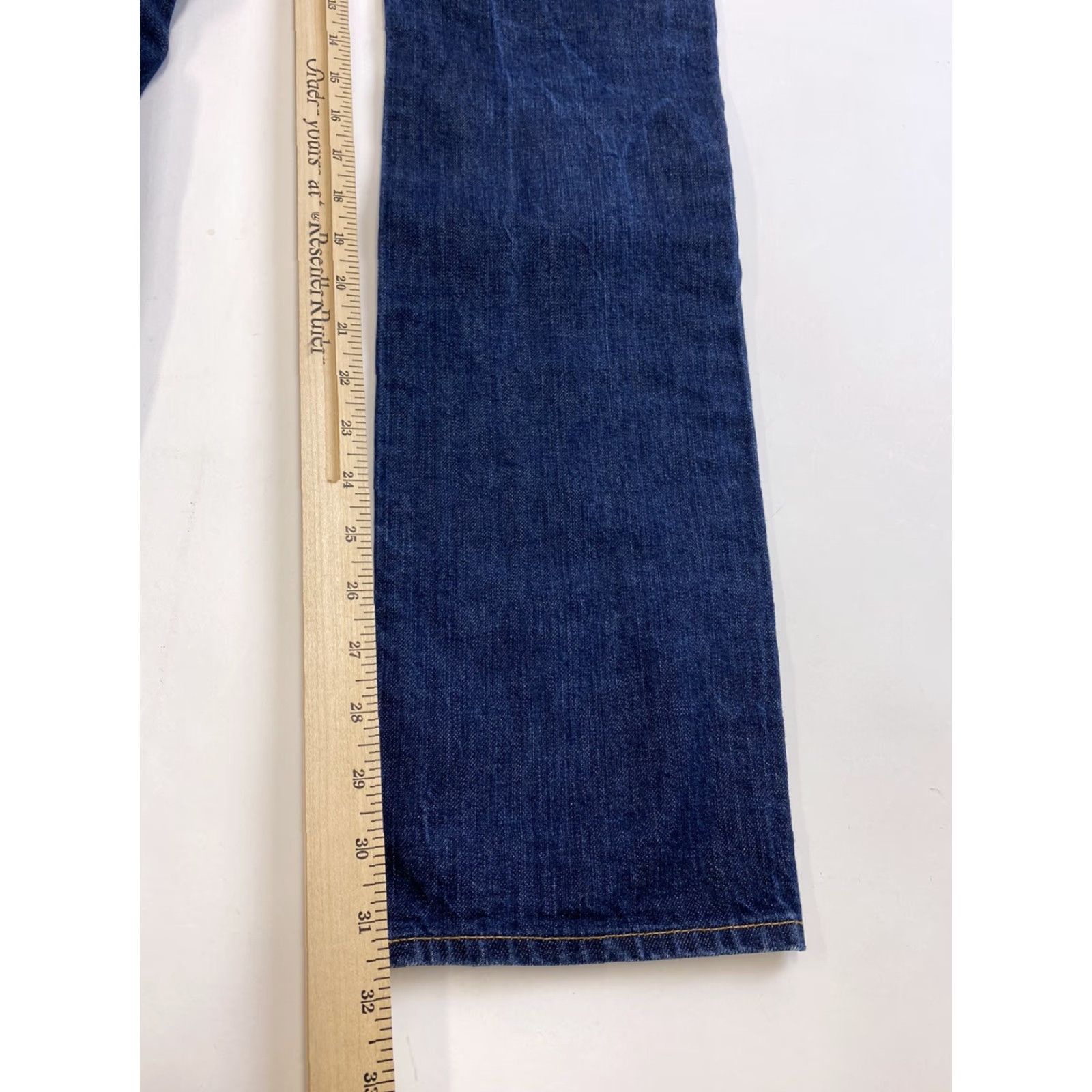 Denime VINTAGE Black Denim Jeans Mens 31x32 Dark Wash Straight Regular Size US 31 - 4 Thumbnail
