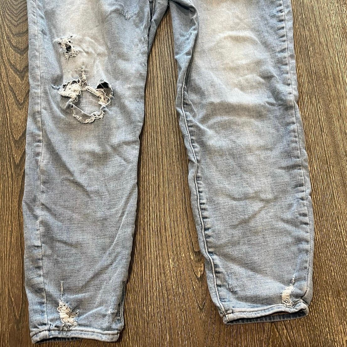 Pistola Pistola High Rise Slim Straight Jeans Distressed Blue 33 Size 33" - 2 Thumbnail