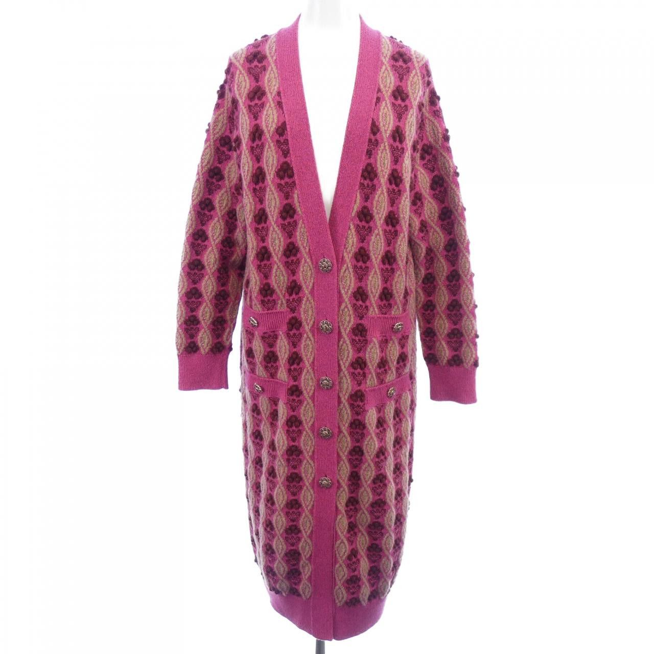 Chanel Chanel Chanel Long Cardigan Cashmere Long Cardigan Others Tops P73900K10583 DUTY FREE for USA Size ONE SIZE - 1 Thumbnail