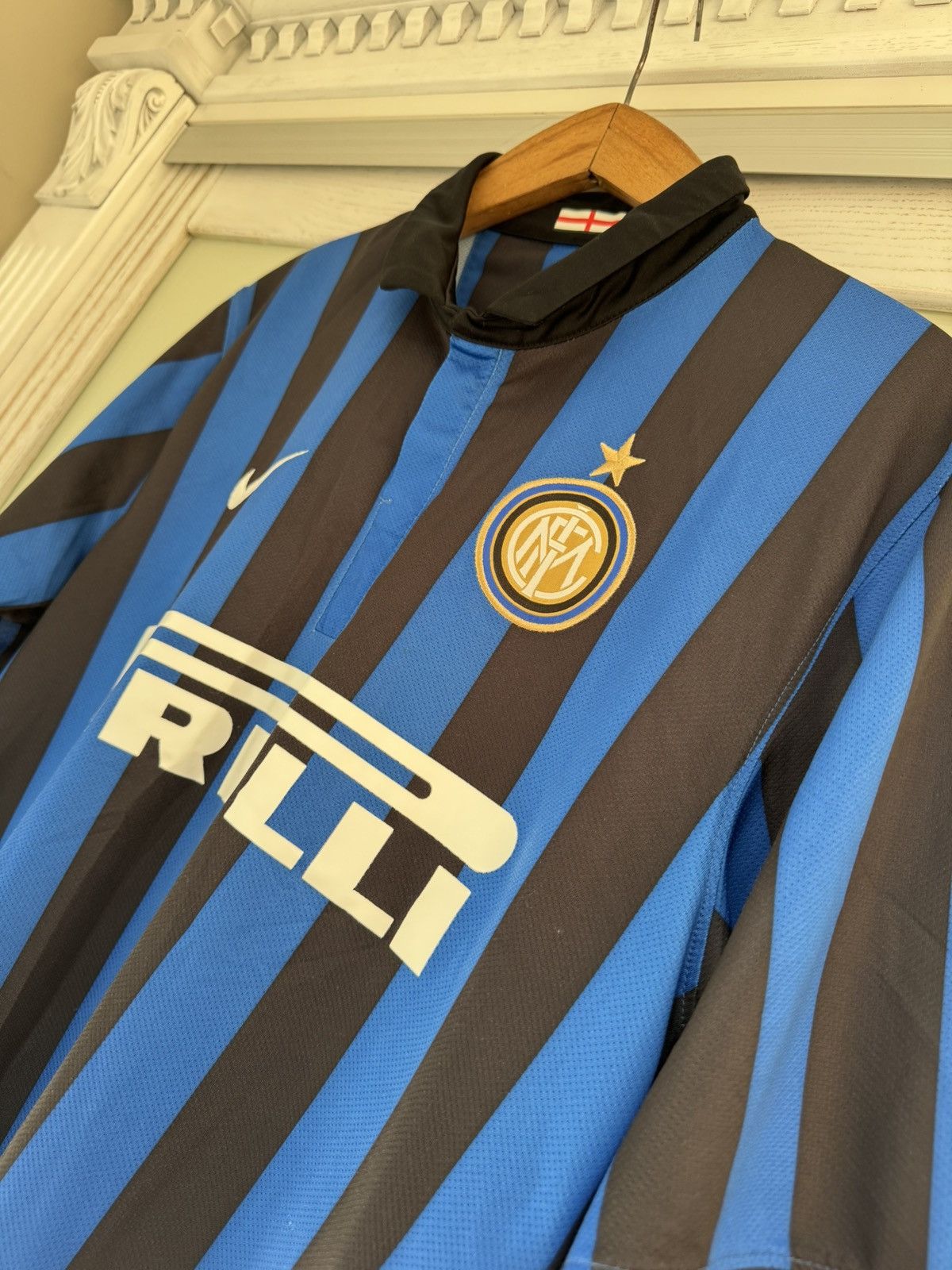 Nike Inter Milan 2011-2012 Home Soccer Jersey Football Kit Shirt Size US L / EU 52-54 / 3 - 6 Thumbnail