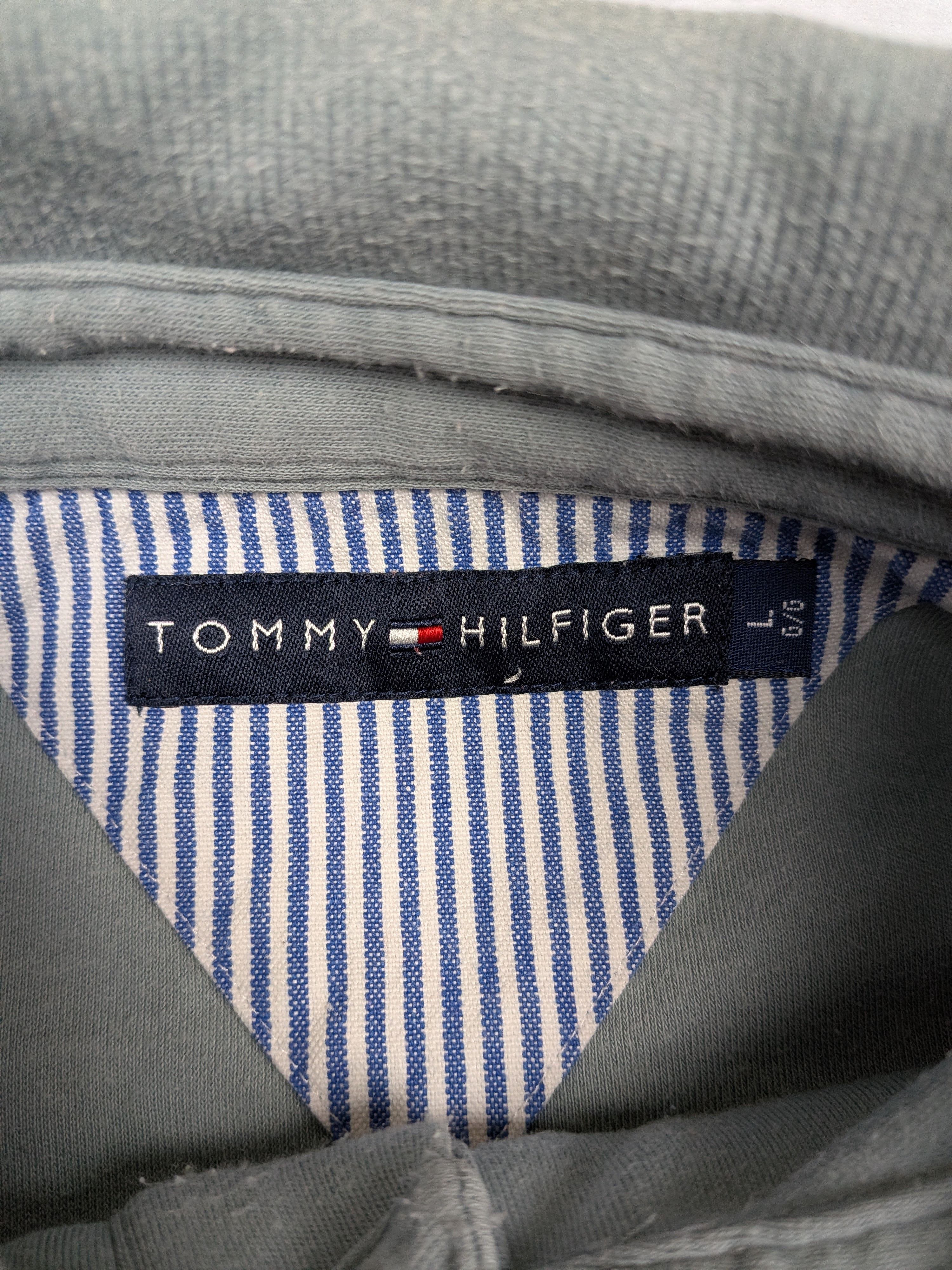 Tommy Hilfiger Tommy Hilfiger Vintage Rugby Shirt Jumper Turquoise Size M/L Size US L / EU 52-54 / 3 - 6 Thumbnail