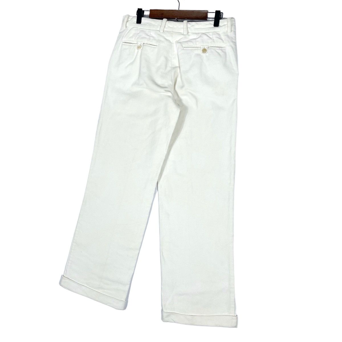 Versace Vintage Versace White Wide Leg Trousers Size 32" / US 10 / IT 46 - 4 Thumbnail