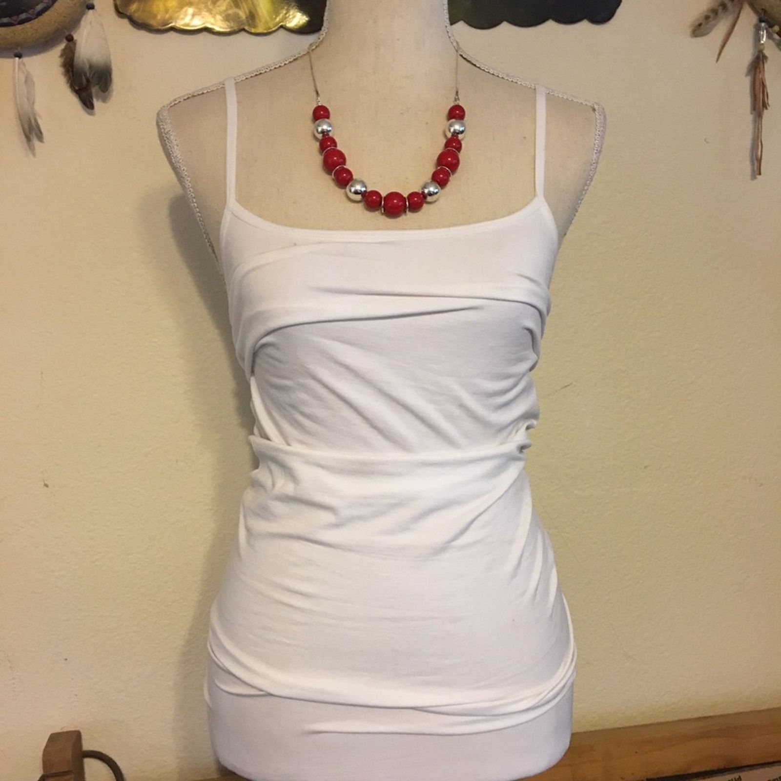 Jewelry Vintage red and silver beaded necklace Size ONE SIZE - 4 Thumbnail