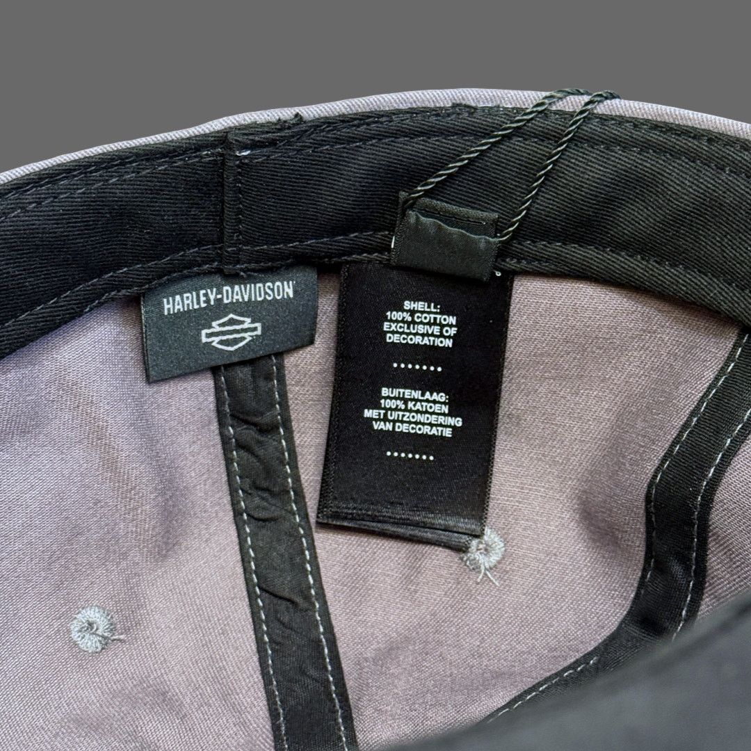 Harley Davidson Harley-Davidson Fitted Block Cap Gray/Black Size 7 1/8 NWT Size ONE SIZE - 8 Thumbnail