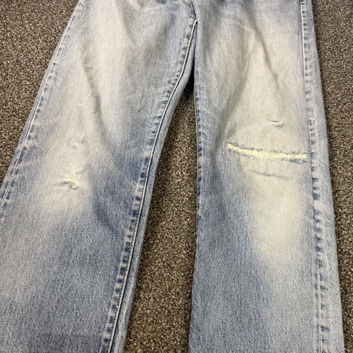 Levi's Vintage Clothing 70s 80s Levis 501 Distressed Aging Rindem Denim W34 USA Size US 34 / EU 50 - 4 Thumbnail