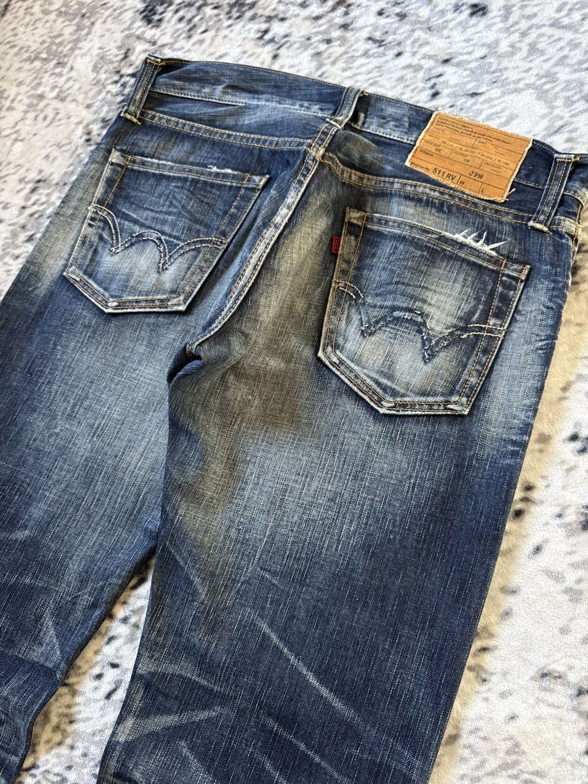 Edwin Rare Edwin 511 X-ray Shadow Wash Flared Jeans Size US 32 / EU 48 - 16 Thumbnail