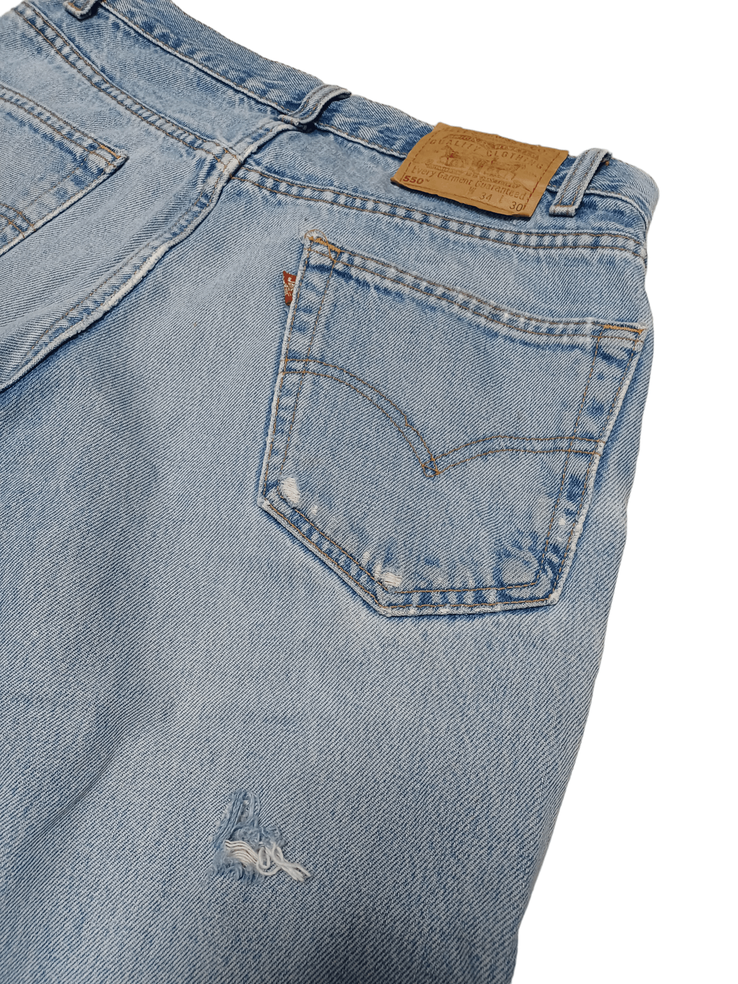Levi's Vintage Clothing DIRTY DISTRESSED 1991 VINTAGE MADE IN USA 550 LEVIS RELAXED Size US 34 / EU 50 - 7 Thumbnail