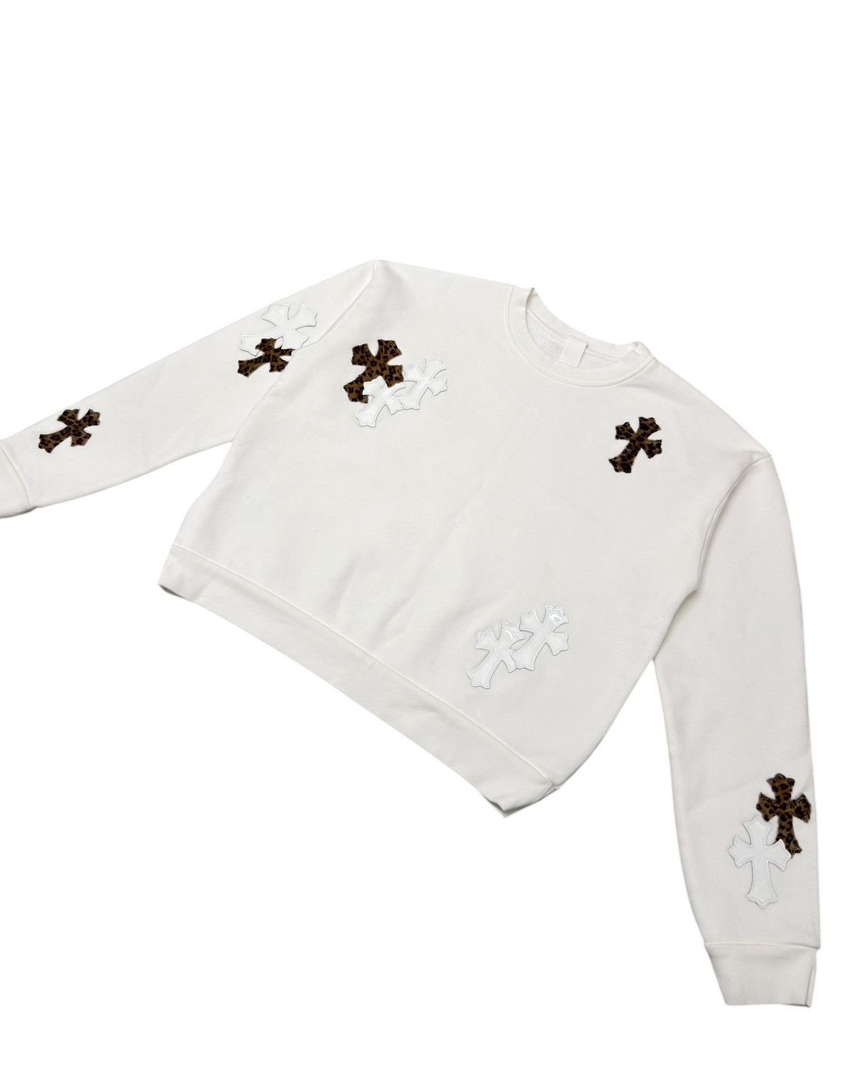 Chrome Hearts Chrome Hearts Leopard & White Patent Leather Patch Sweater Size US XS / EU 42 / 0 - 5 Thumbnail