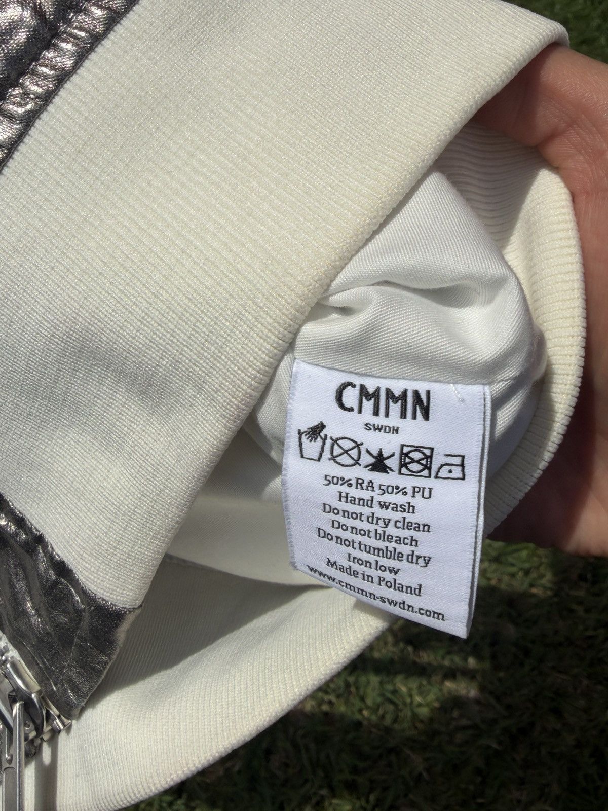 CMMN SWDN Silver Metallic Bomber Jacket Size US M / EU 48-50 / 2 - 8 Thumbnail