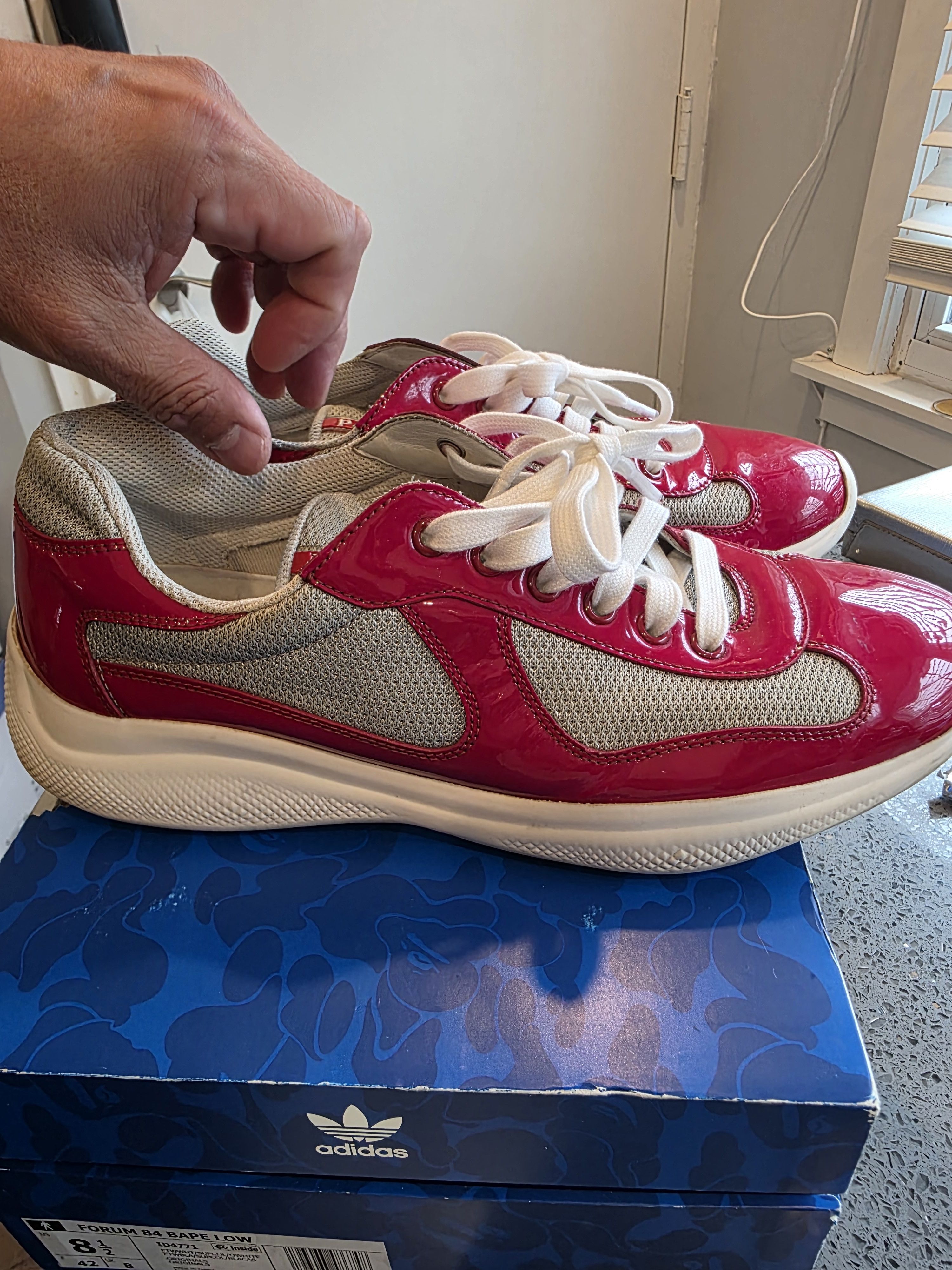 Prada Red Prada America's Cup Sneakers Size US 9 / EU 42 - 12 Thumbnail