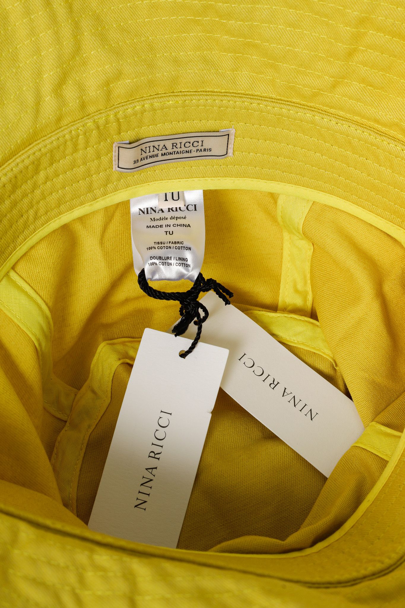 Nina Ricci Nina Ricci "Lime & Navy" Logo-Embroidered Tall Bucket Hat Size ONE SIZE - 6 Thumbnail