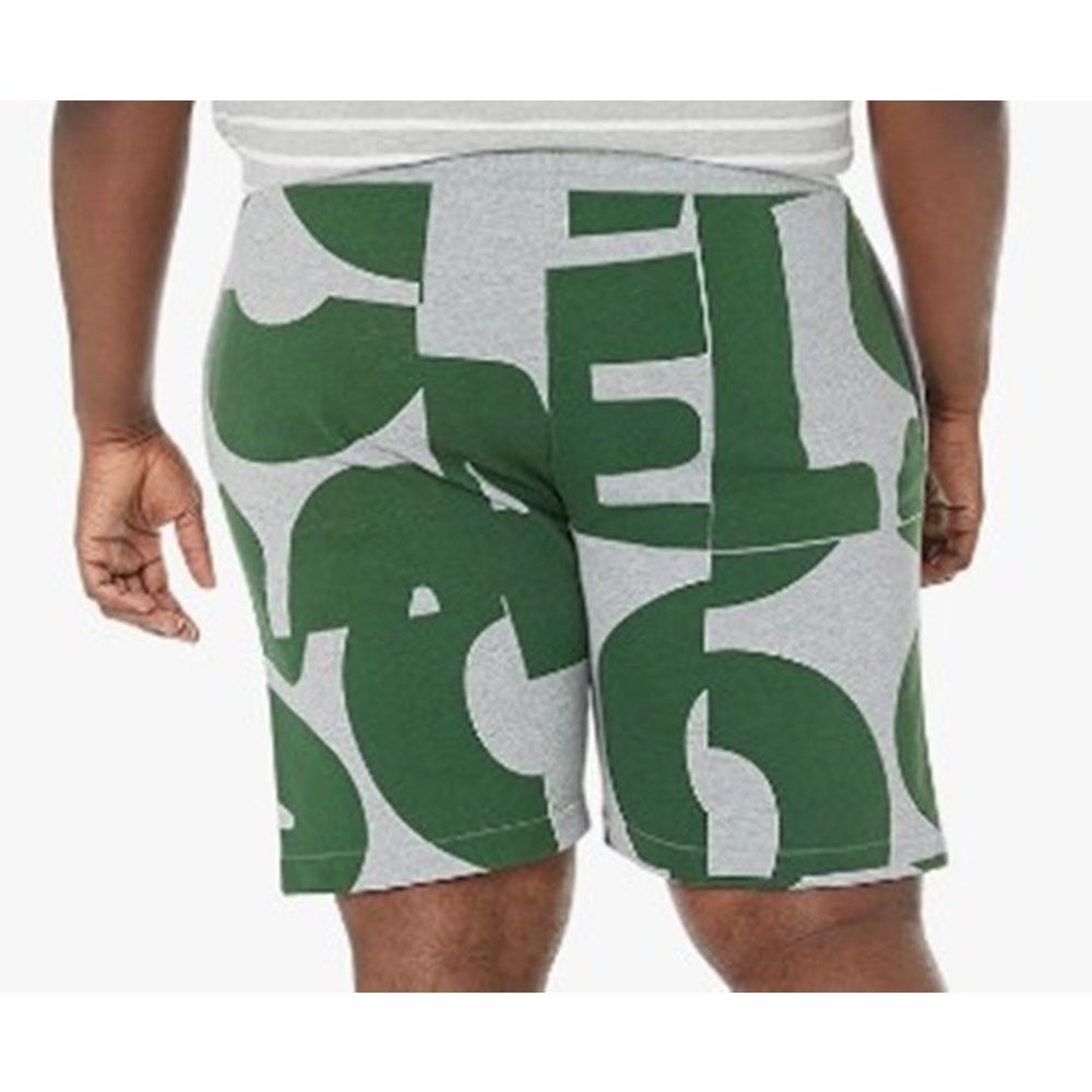 Lacoste Lacoste Men's All Over Print Fleece Shorts Gray Green L Size US 34 / EU 50 - 3 Thumbnail