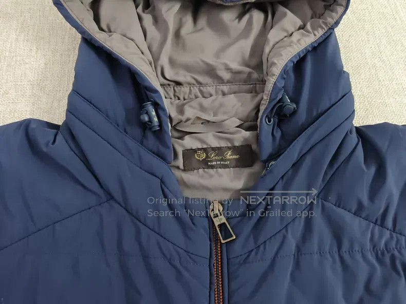 Loro Piana Loro Piana Men's down jacket blazer, dark blue, rain syste Size US L / EU 52-54 / 3 - 3 Thumbnail