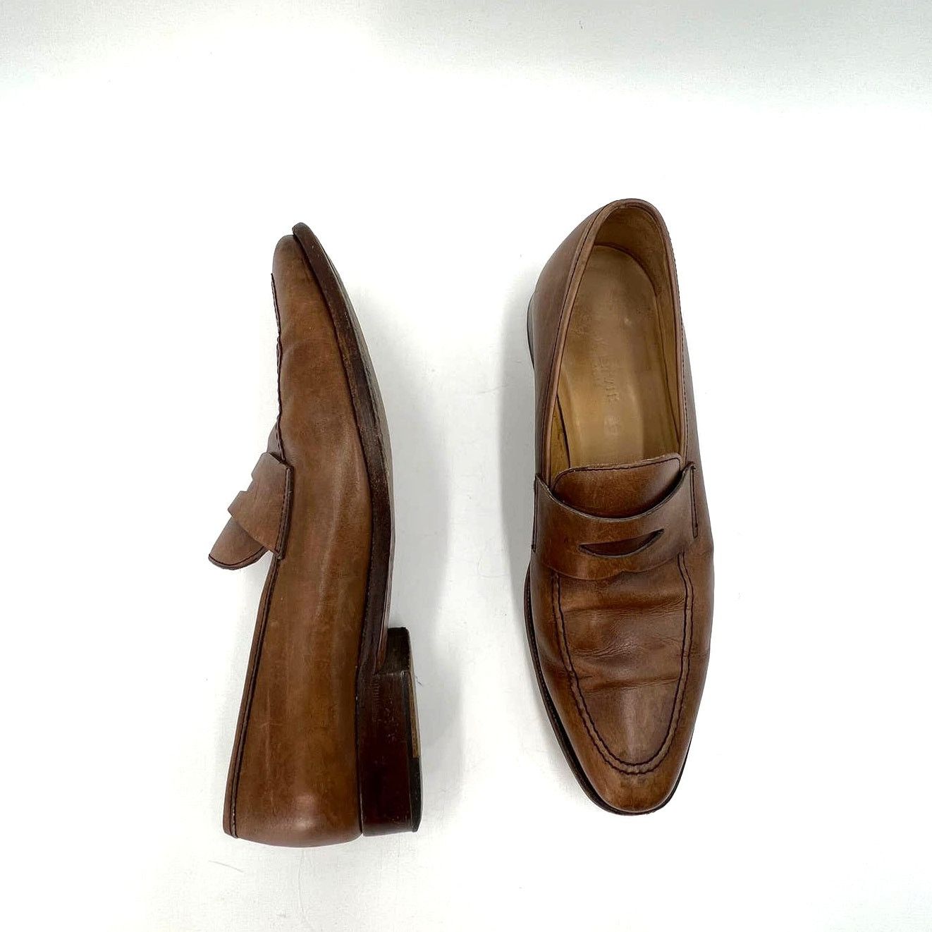 Jack Erwin Jack Erwin Luke Penny Loafers Leather Brown Size US 10 / EU 43 - 10 Thumbnail