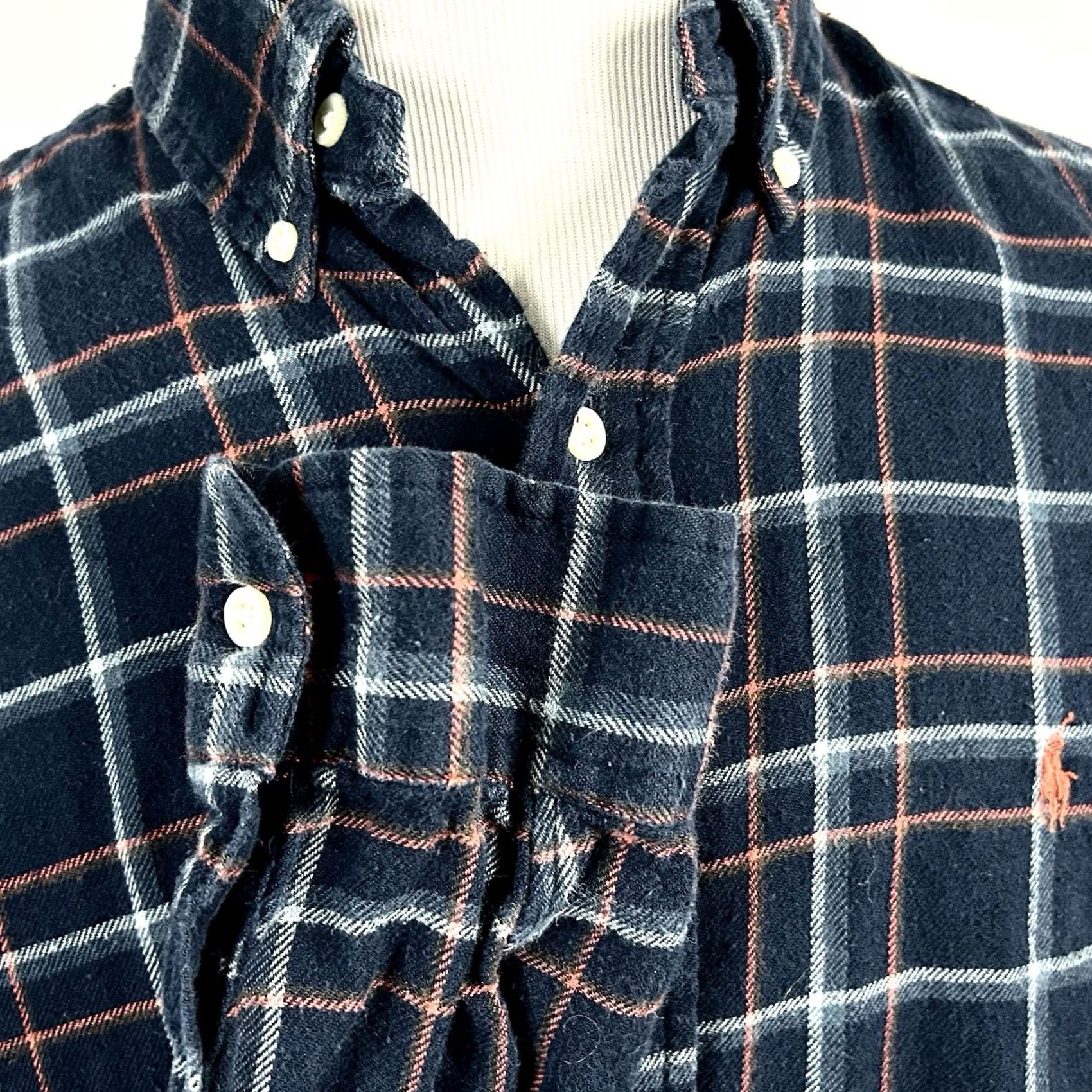 Polo Ralph Lauren Polo Ralph Lauren Button-Up Flannel Shirt Blue Red Plaid 100% Cotton L Regular Men Shirt Size US L / EU 52-54 / 3 - 4 Thumbnail
