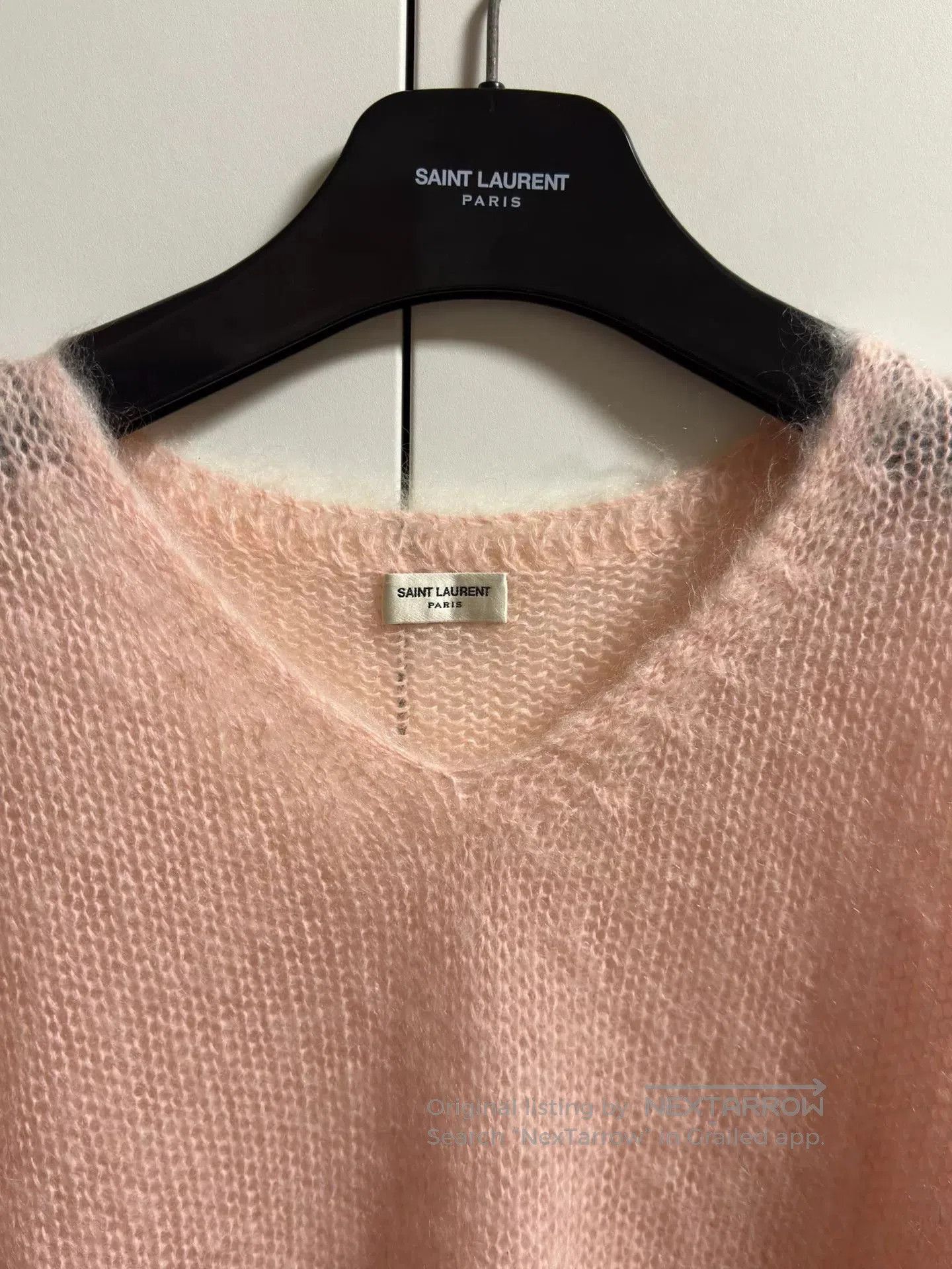 Saint Laurent Paris pink cashmere v. Size XL / US 12-14 / IT 48-50 - 2 Thumbnail