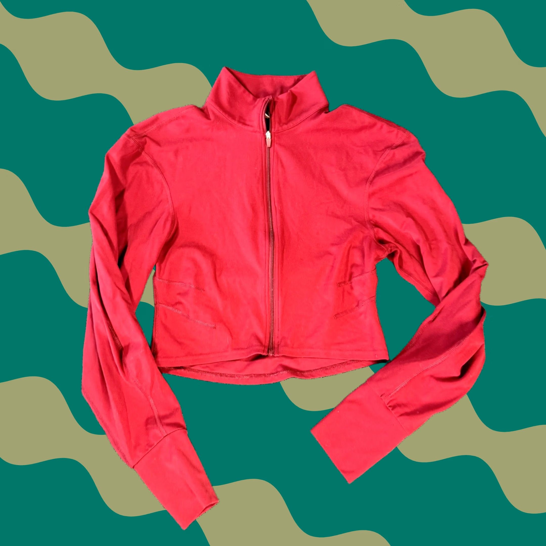 Free People VINTAGE Jacket Womens S Red Y2k Free People Movement Never Better Full Zip Longsleeve Size S / US 4 / IT 40 - 1 Thumbnail