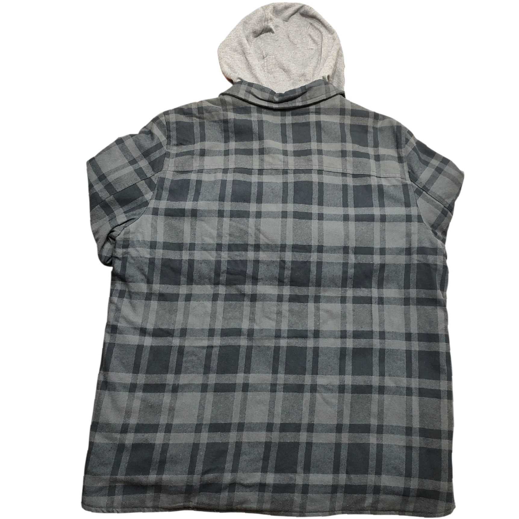 Levi's NWT Levi's Hooded Shacket Gray Plaid Cotton Sherpa Lined Full Zip Jacket Mens Large Regular Fit Size US L / EU 52-54 / 3 - 4 Thumbnail