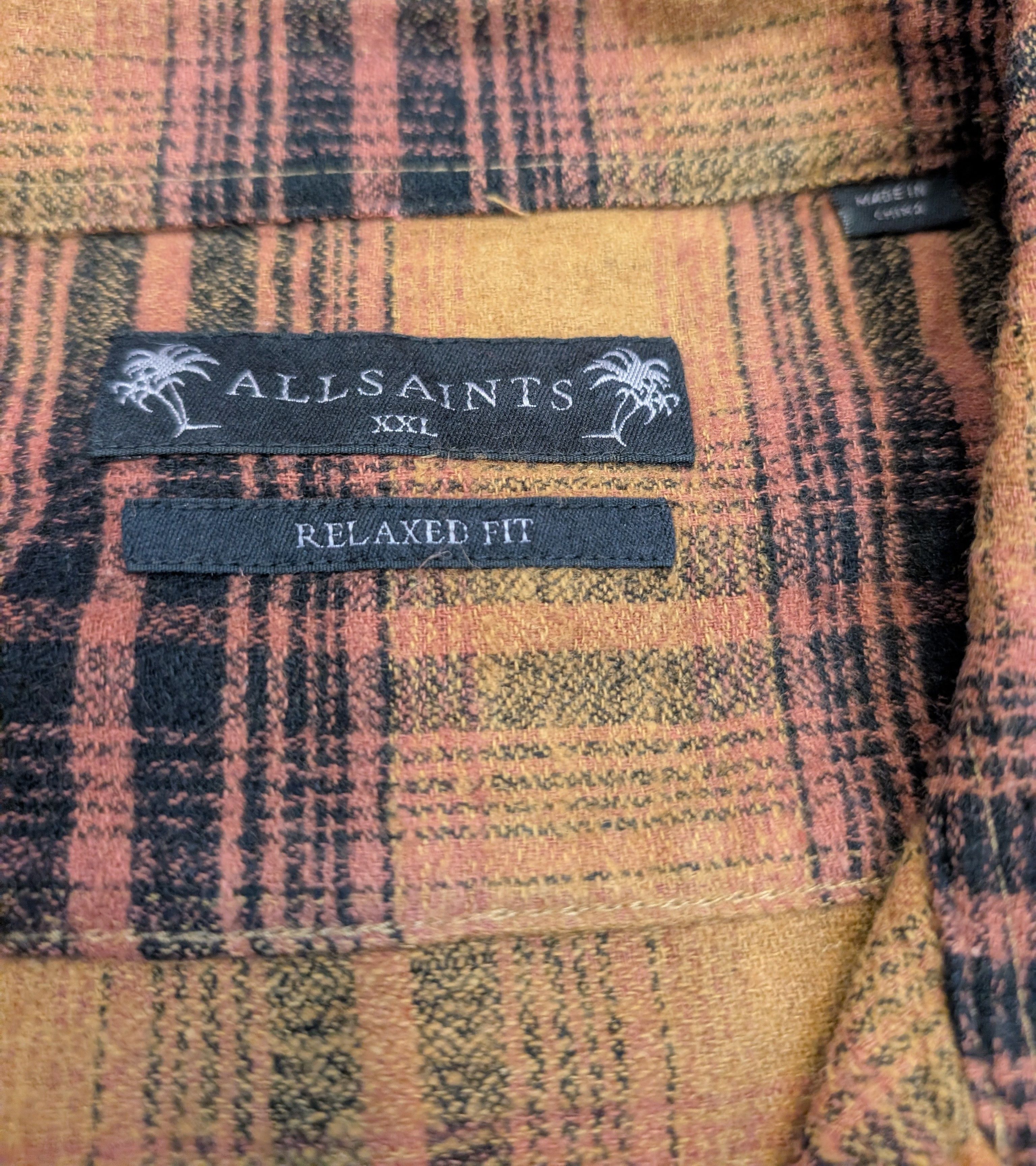 Allsaints Allsaints Ysidro Wool Blend Relaxed Fit Plaid Shirt Size US XXL / EU 58 / 5 - 3 Thumbnail