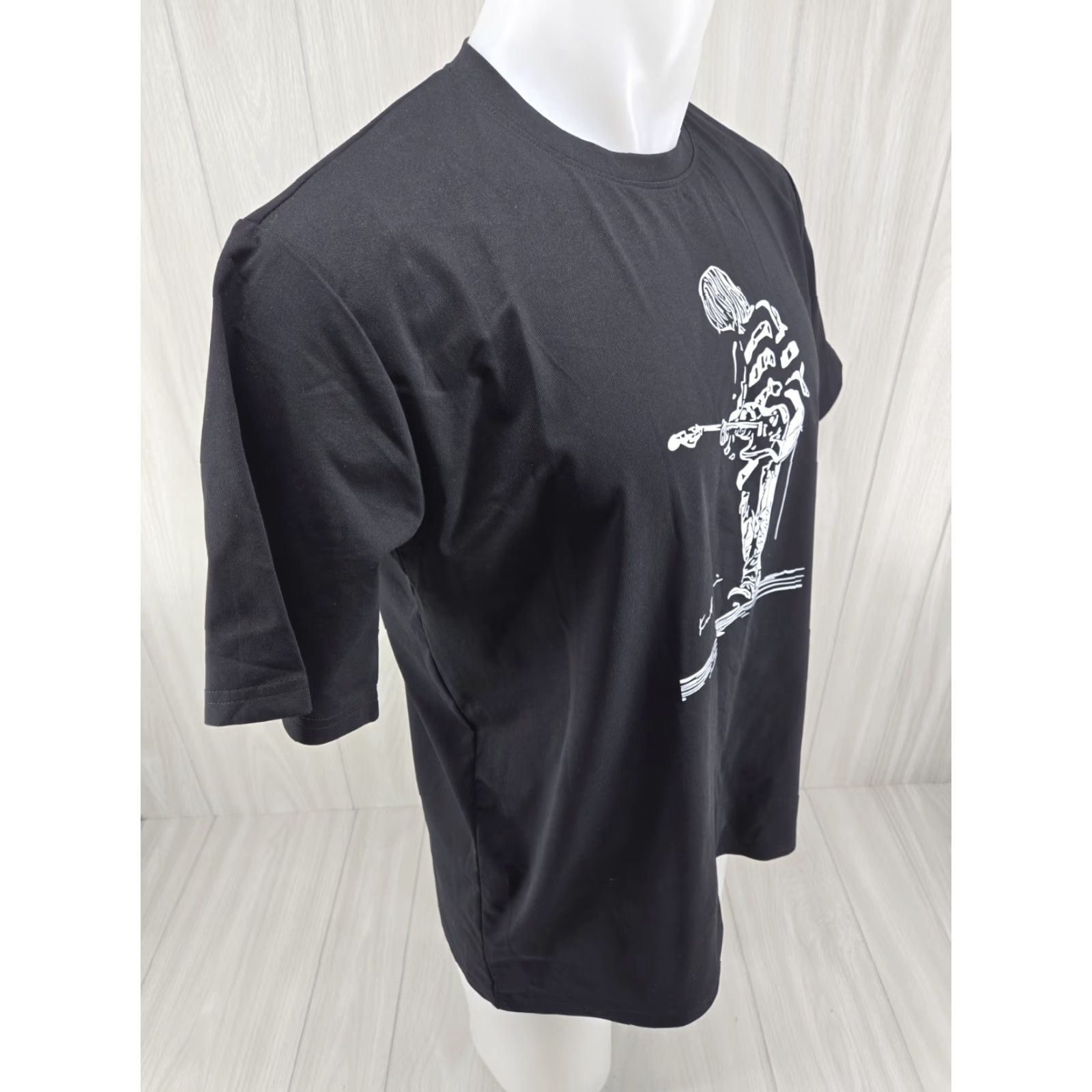 Vintage Nirvana Kurt Cobain T Shirt Size L Black Polyester Men's Graphic Print Short Sleeve Size US L / EU 52-54 / 3 - 7 Thumbnail