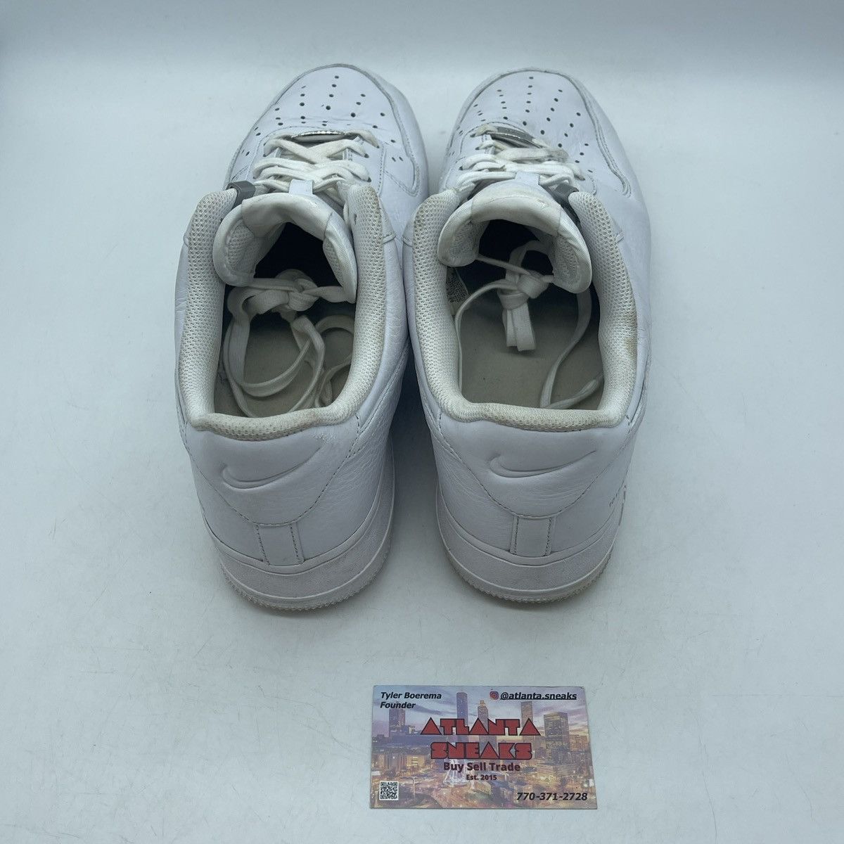Nike Air Force 1 low triple white Size US 12.5 / EU 45-46 - 6 Thumbnail