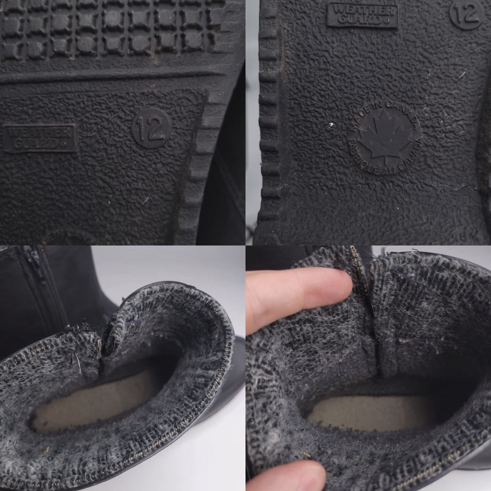 Vintage Weather Guard Boots Mens 12 Black Insulated Rubber Snow Boot Ankle Made N Canada Size US 12 / EU 45 - 8 Thumbnail