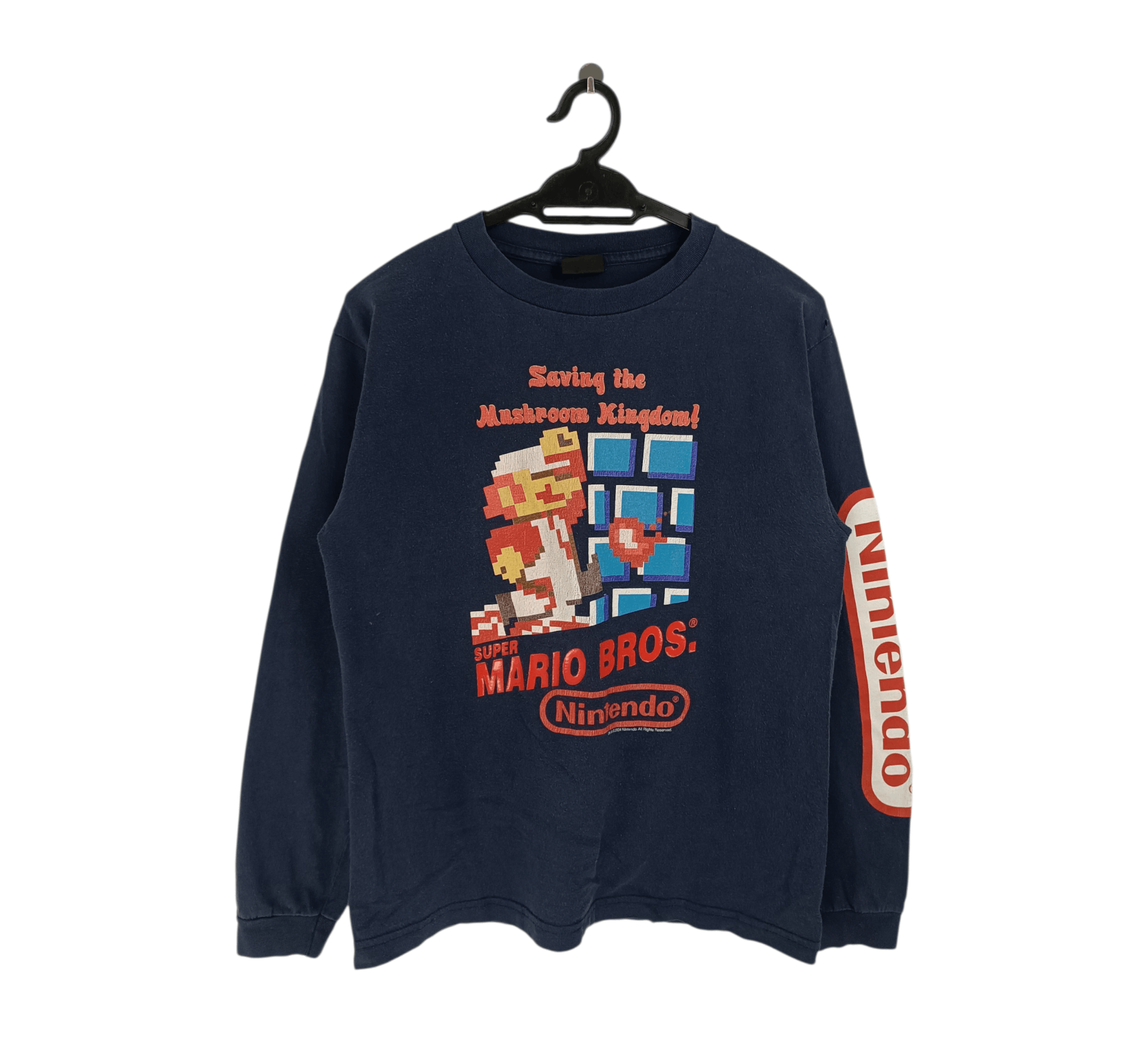 Nintendo THRASHED FADED VINTAGE 2003 NINTENDO SUPER MARIO BROS RARE Size US S / EU 44-46 / 1 - 1 Thumbnail