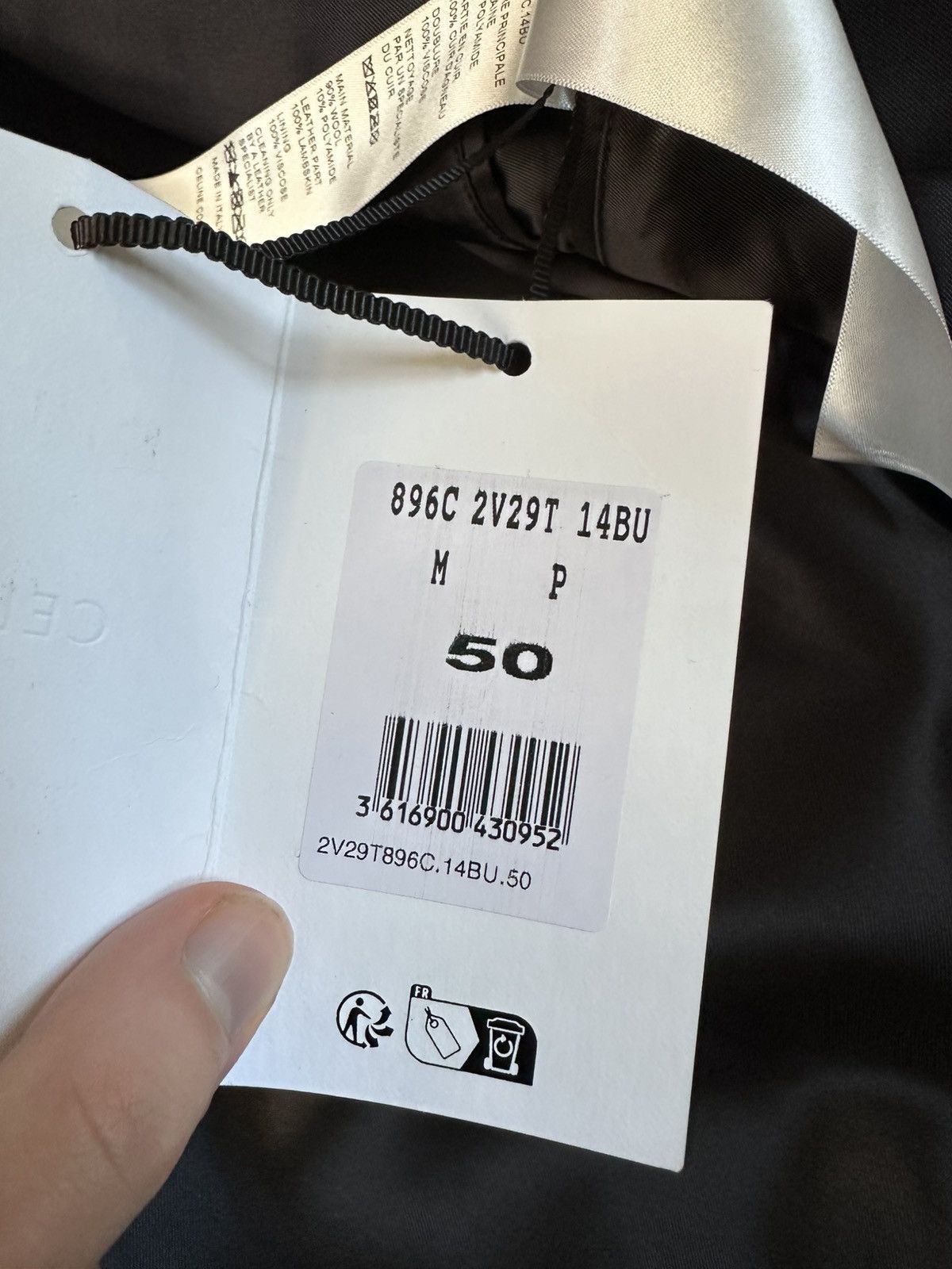 Celine celine c logo wool and leather classic teddy varsity jacket Size US M / EU 48-50 / 2 - 9 Thumbnail