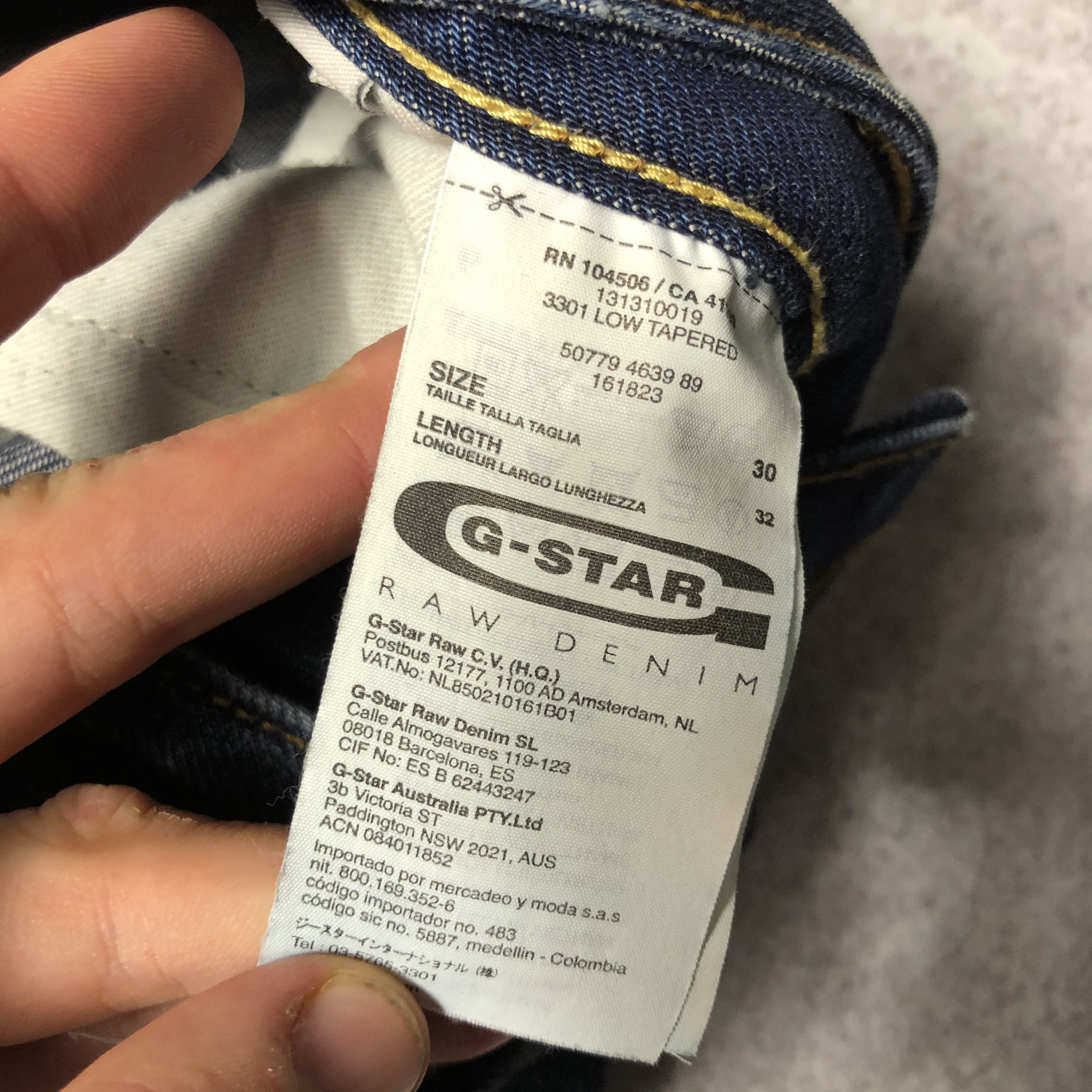 G-Star Vintage G-Star Raw Low Tapered Jeans Pants Size US 30 / EU 46 - 10 Thumbnail