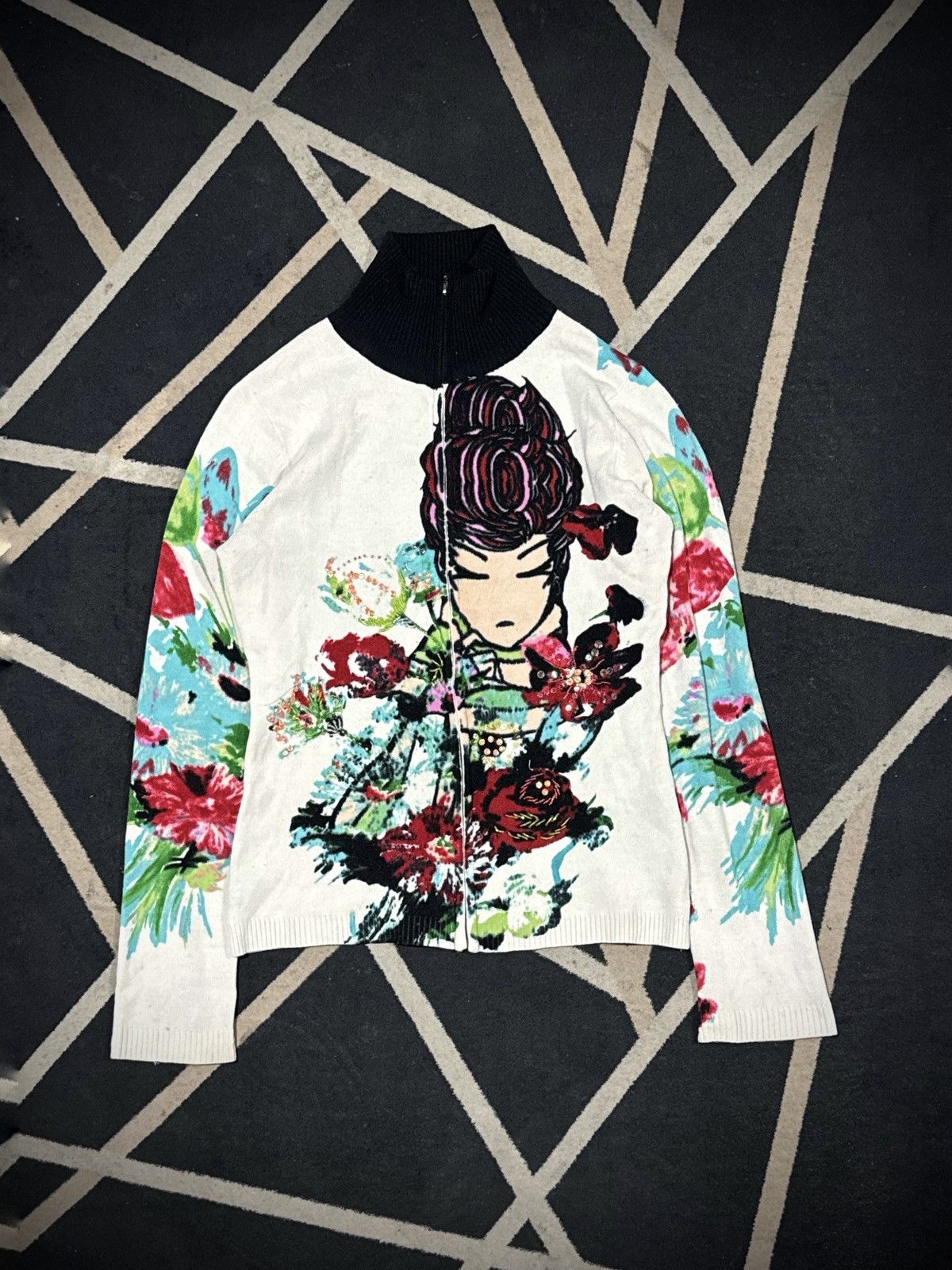 Cop Copine OEO Zip Up Knit Sweater Mesh Japanese Styled Size M / US 6-8 / IT 42-44 - 1 Thumbnail