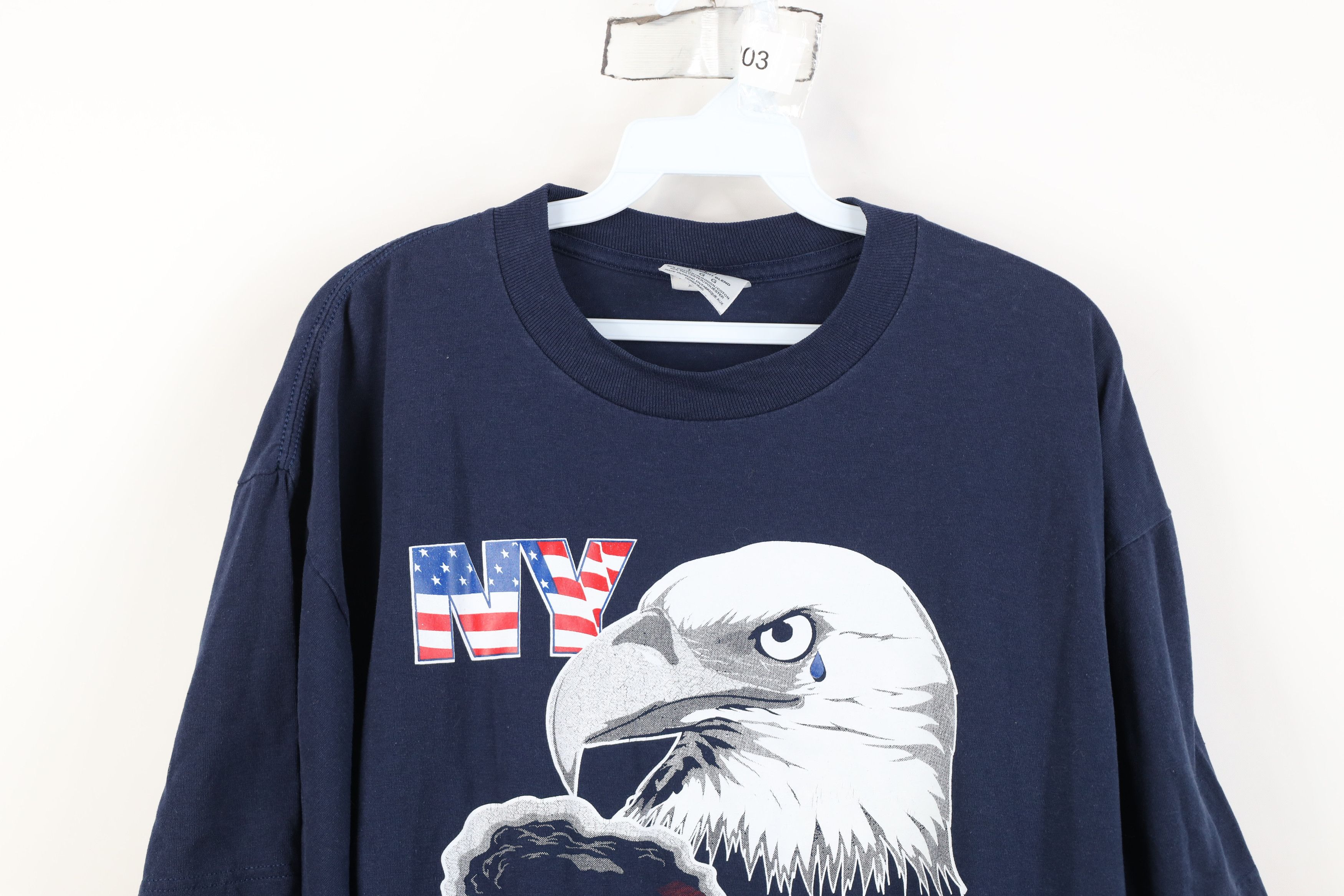 Vintage Vintage Y2K September 11 World Trade New York Eagle T-Shirt Size US L / EU 52-54 / 3 - 2 Thumbnail