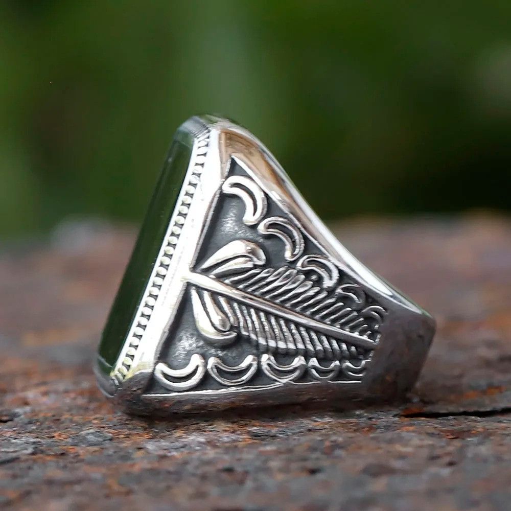 Jewelry Turkish Signet Ring Streetwear Jewelry Fashion Gift Size ONE SIZE - 6 Thumbnail