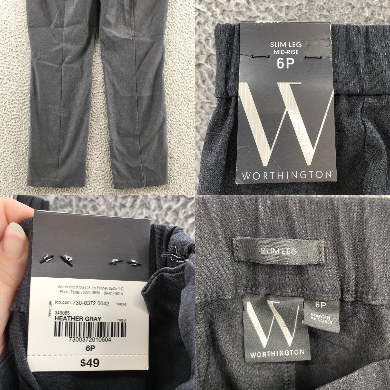 Worthington Worthington Trousers Dress Pants Womens Petite 6 Gray Side Zip NEW Dress Pants 6P Womens Gray Size 28" / US 6 / IT 42 - 10 Thumbnail