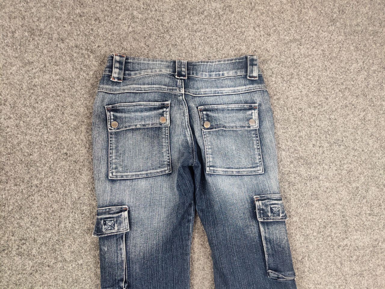 If Six Was Nine Vintage eclix le Grand Bleu Y2K Cargo Flared Stopped Jeans Size US 30 / EU 46 - 11 Thumbnail
