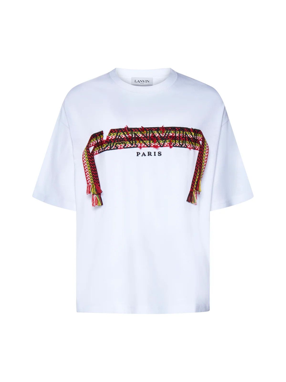 Lanvin o1w1db10225 Short Sleeve T-Shirt in White Size US M / EU 48-50 / 2 - 1 Thumbnail