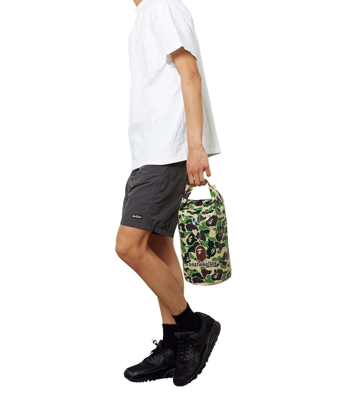image of Bape A Bathing Ape Smart Magazine Camo Waterproof Dry Bag, Men's