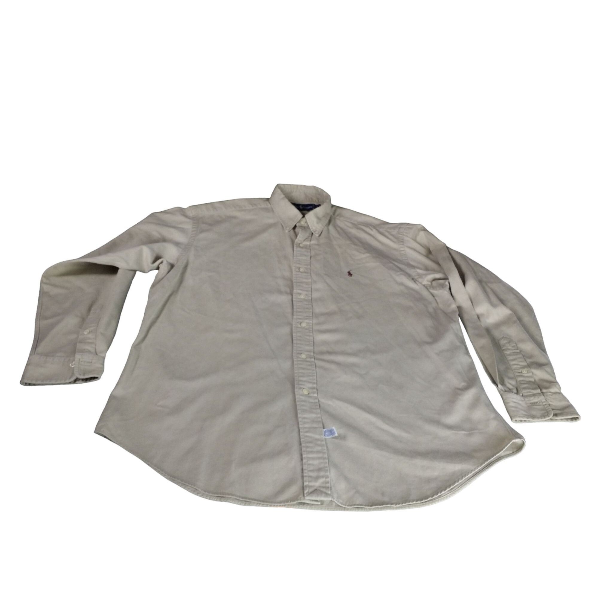 Polo Ralph Lauren Polo Ralph Lauren Button Up Shirt Men Sz L Khaki Cotton Long Size US L / EU 52-54 / 3 - 1 Thumbnail