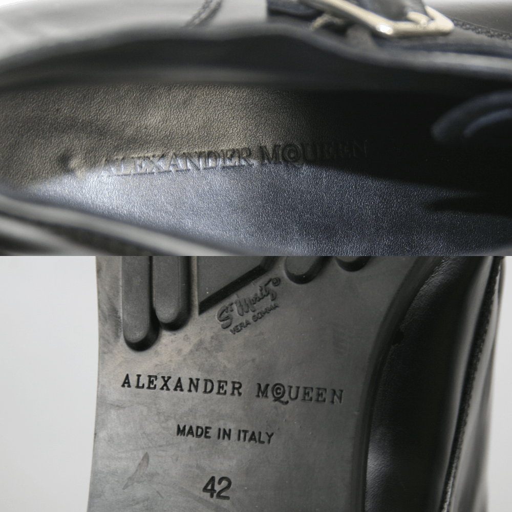 Alexander McQueen Creeper Buckles Monk Straps Leather Boots Size US 9 / EU 42 - 15 Thumbnail