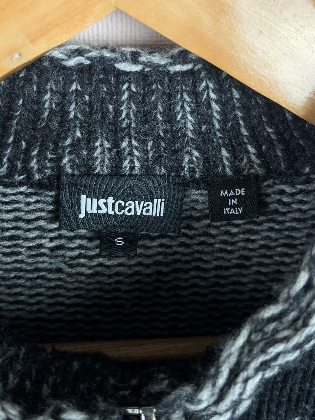 Just Cavalli Just Cavalli Thick Knit Charcoal Black Wool Zip Military Size US S / EU 44-46 / 1 - 16 Thumbnail