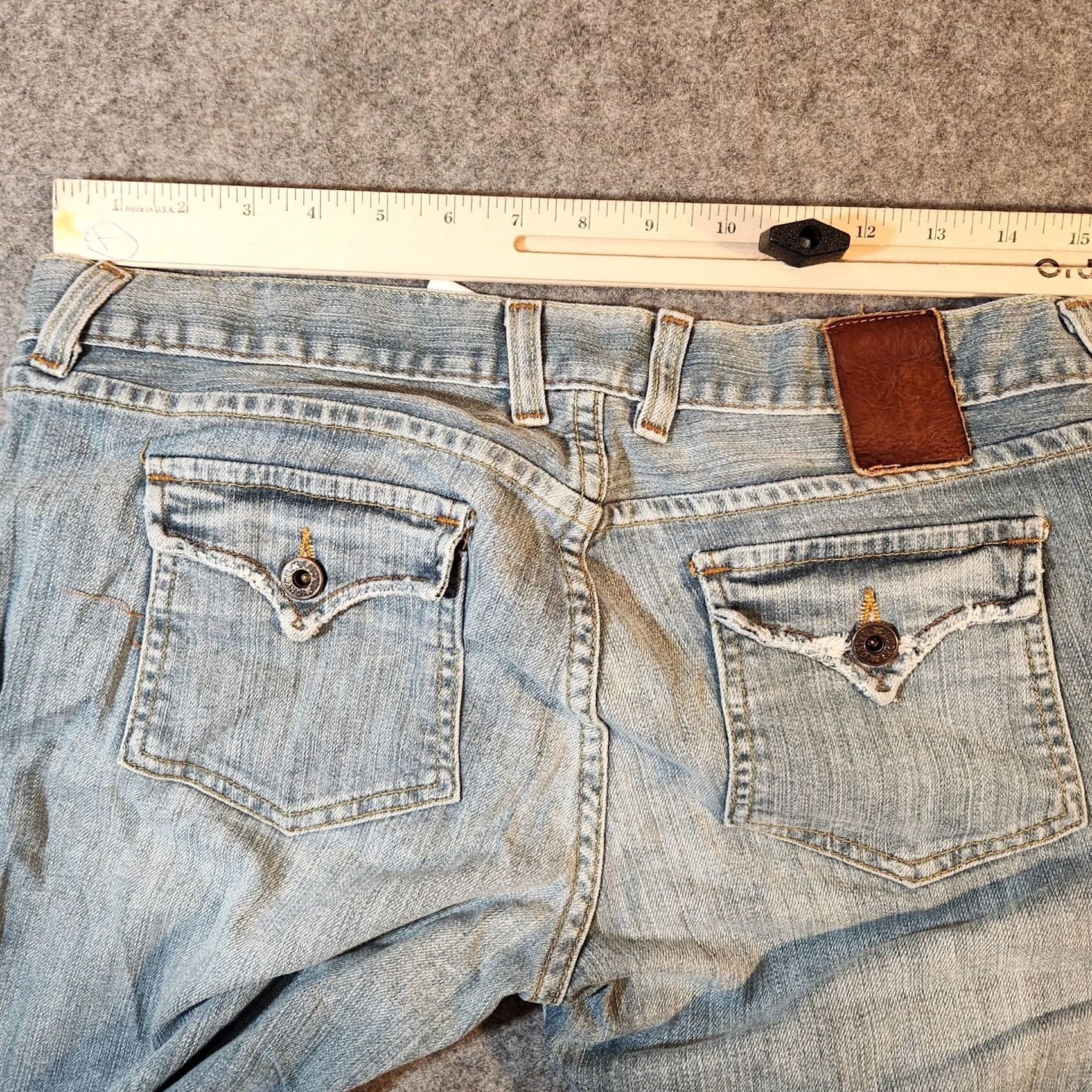 Lucky Brand VINTAGE Lucky Brand Jeans Womens 8 Jezabel Dungarees Blue Denim Stretch 32in Inseam Made in USA Womens Jeans Size 30" / US 8 / IT 44 - 4 Thumbnail