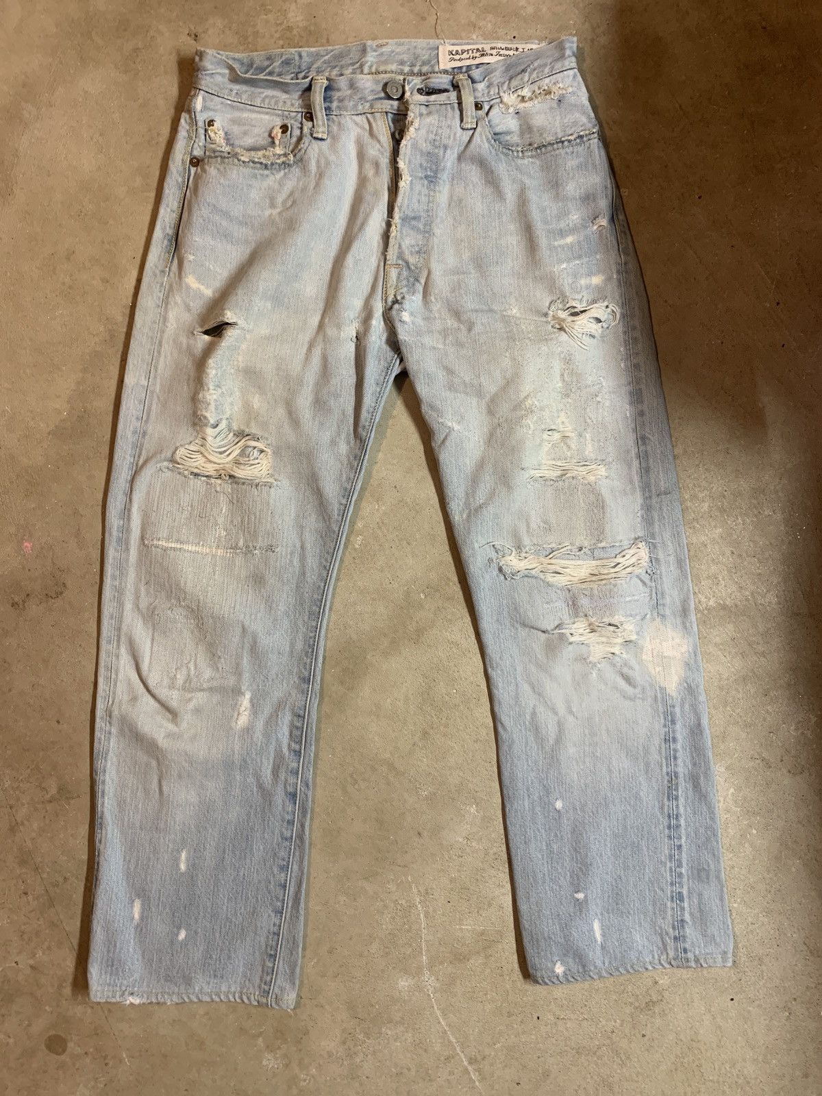 Kapital Repaired Light Wash Denim