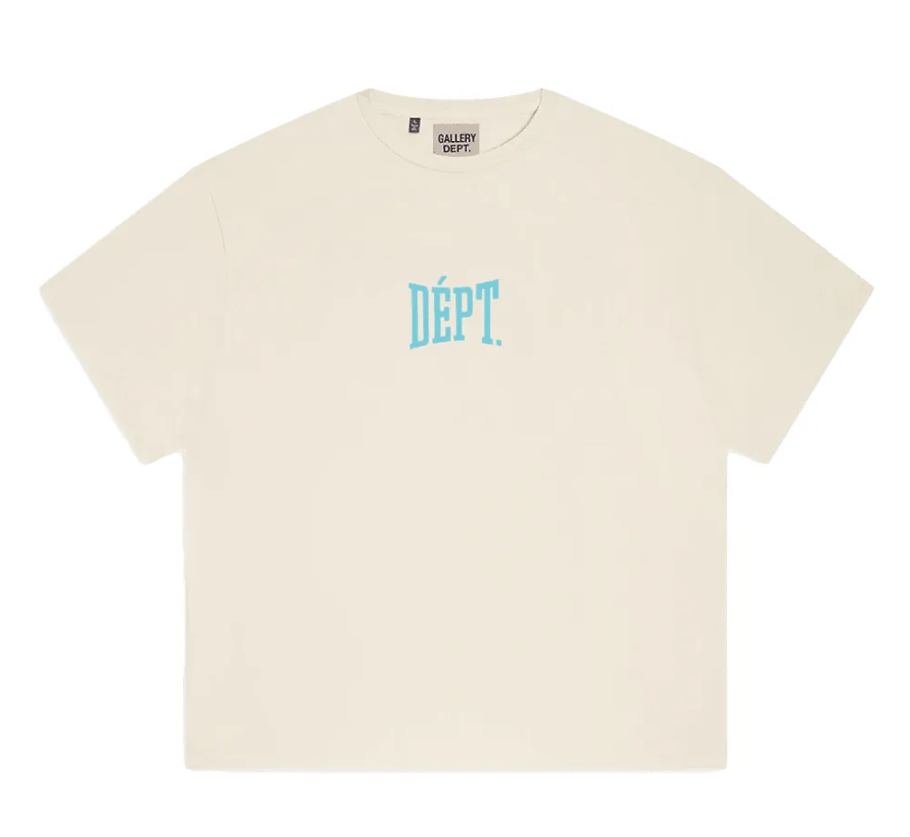 o1mle0825 Dept Gym Logo Tee Shirt in Cream
